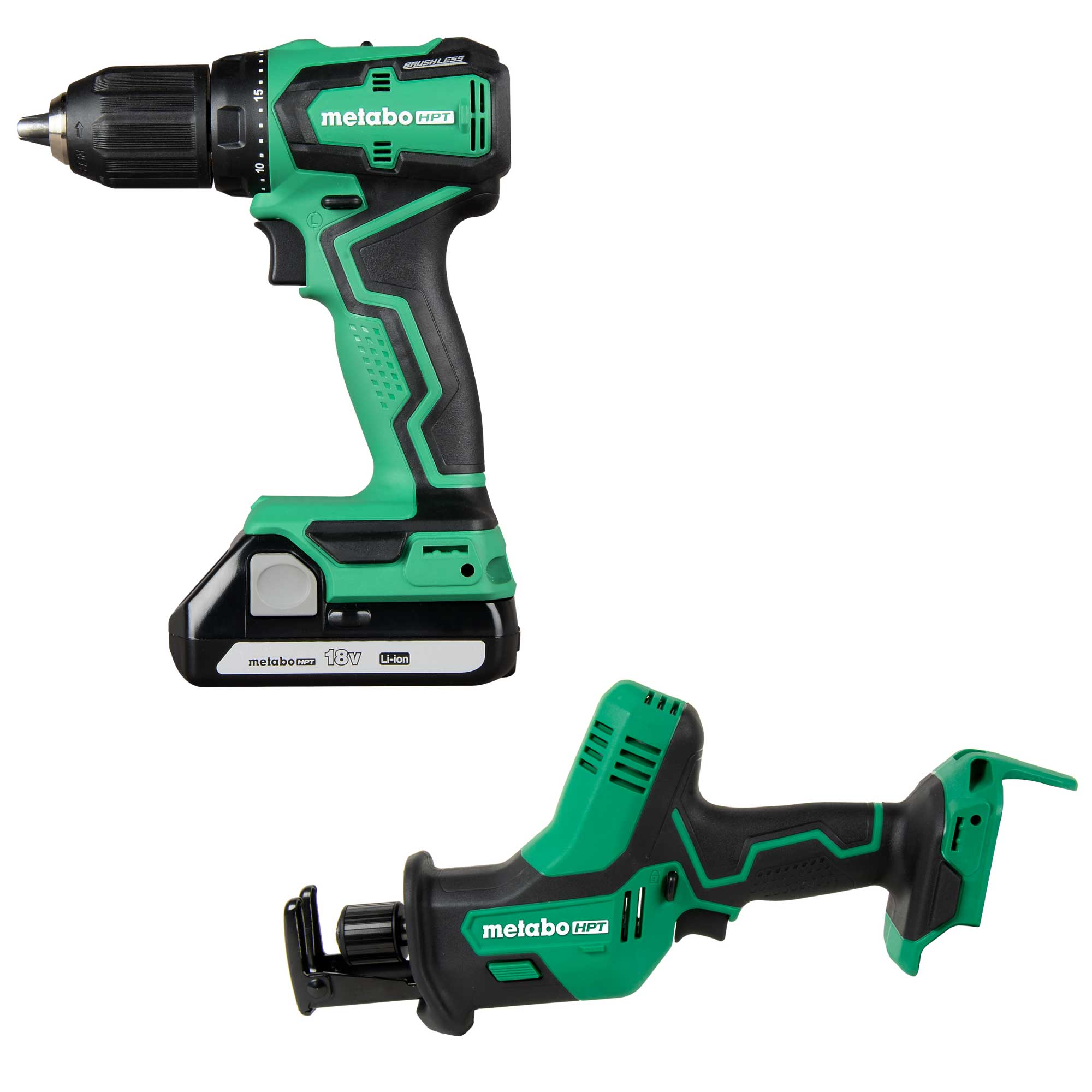 Metabo HPT MultiVolt 18-volt 1/2-in Keyless Brushless Cordless Drill (2-batteries included and Charger included) with MultiVolt 18-volt Variable