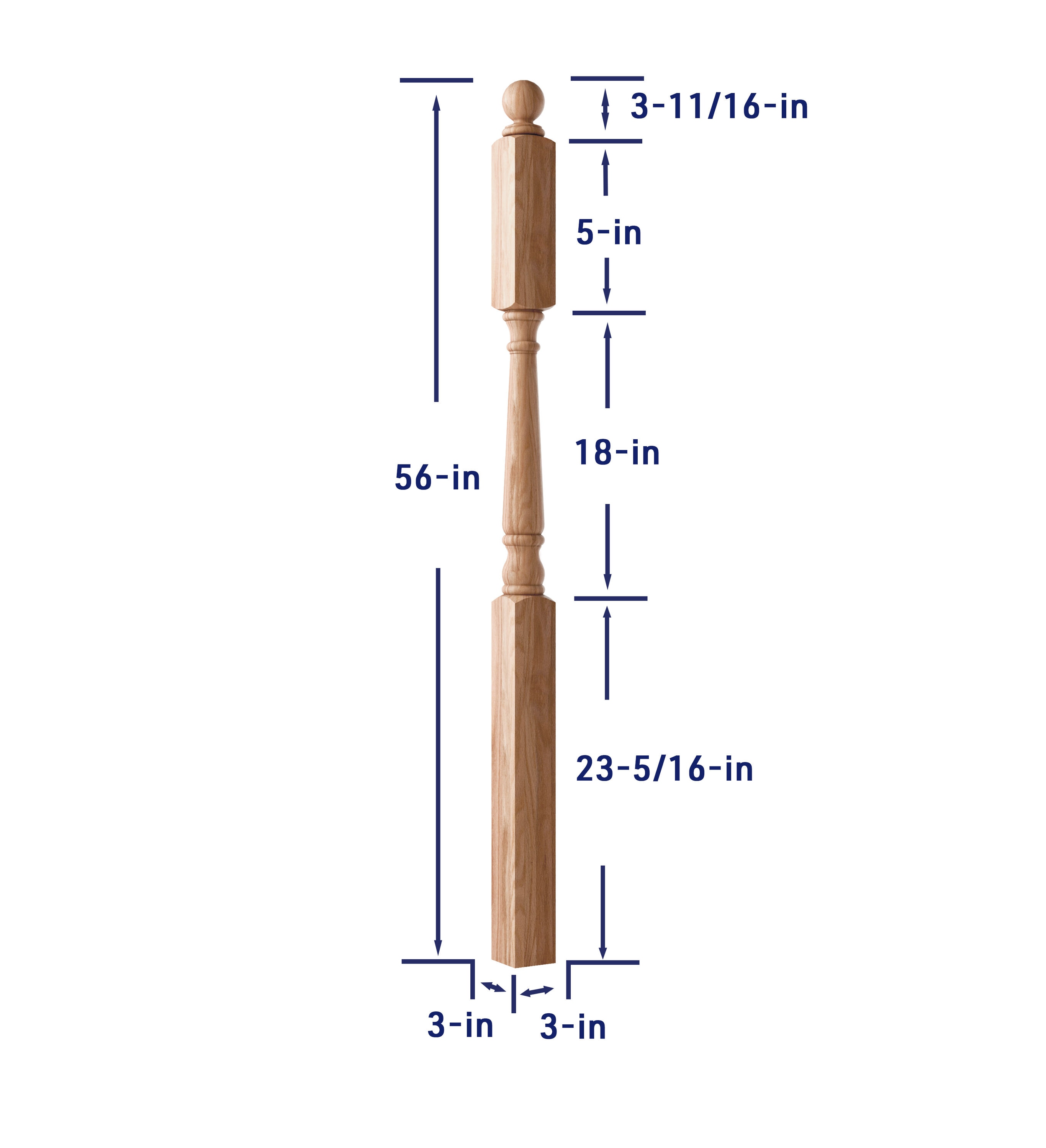 Crown Heritage 4414185B Interior-Stairpart-Newel-Posts - View #3