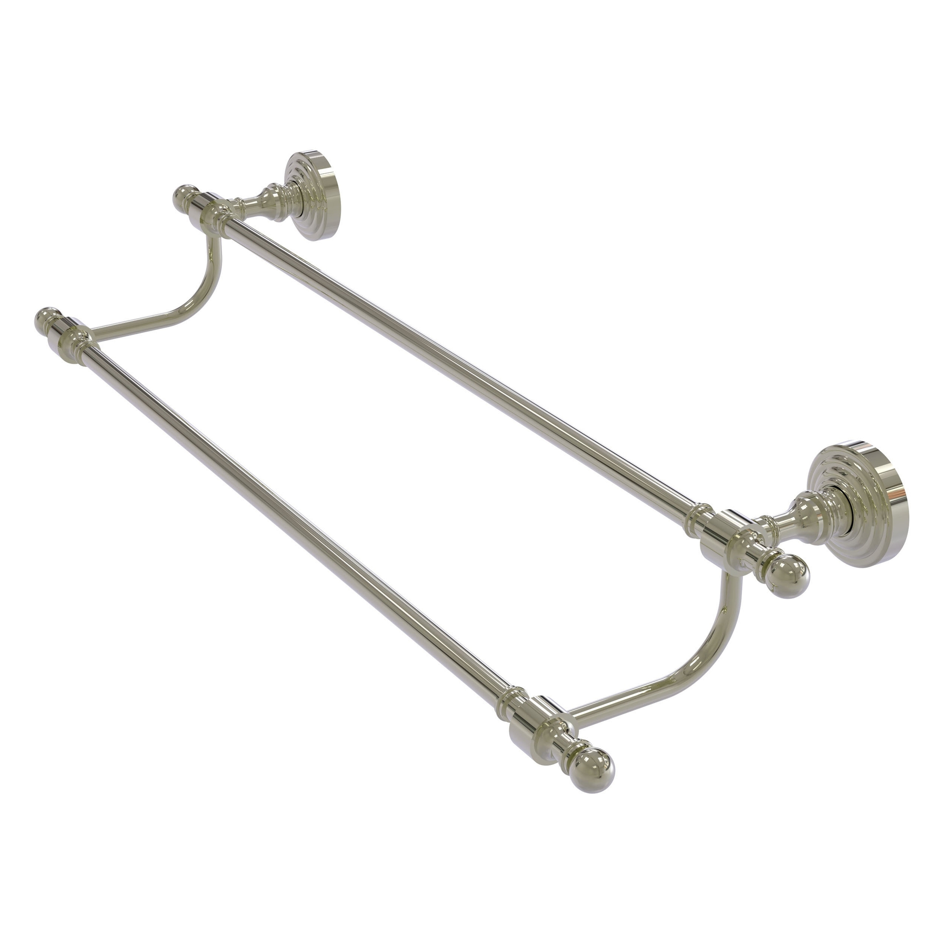 Allied Brass RW-72/18-PNI Retro Wave 18-in double Polished Nickel Wall mount Double Towel Bar