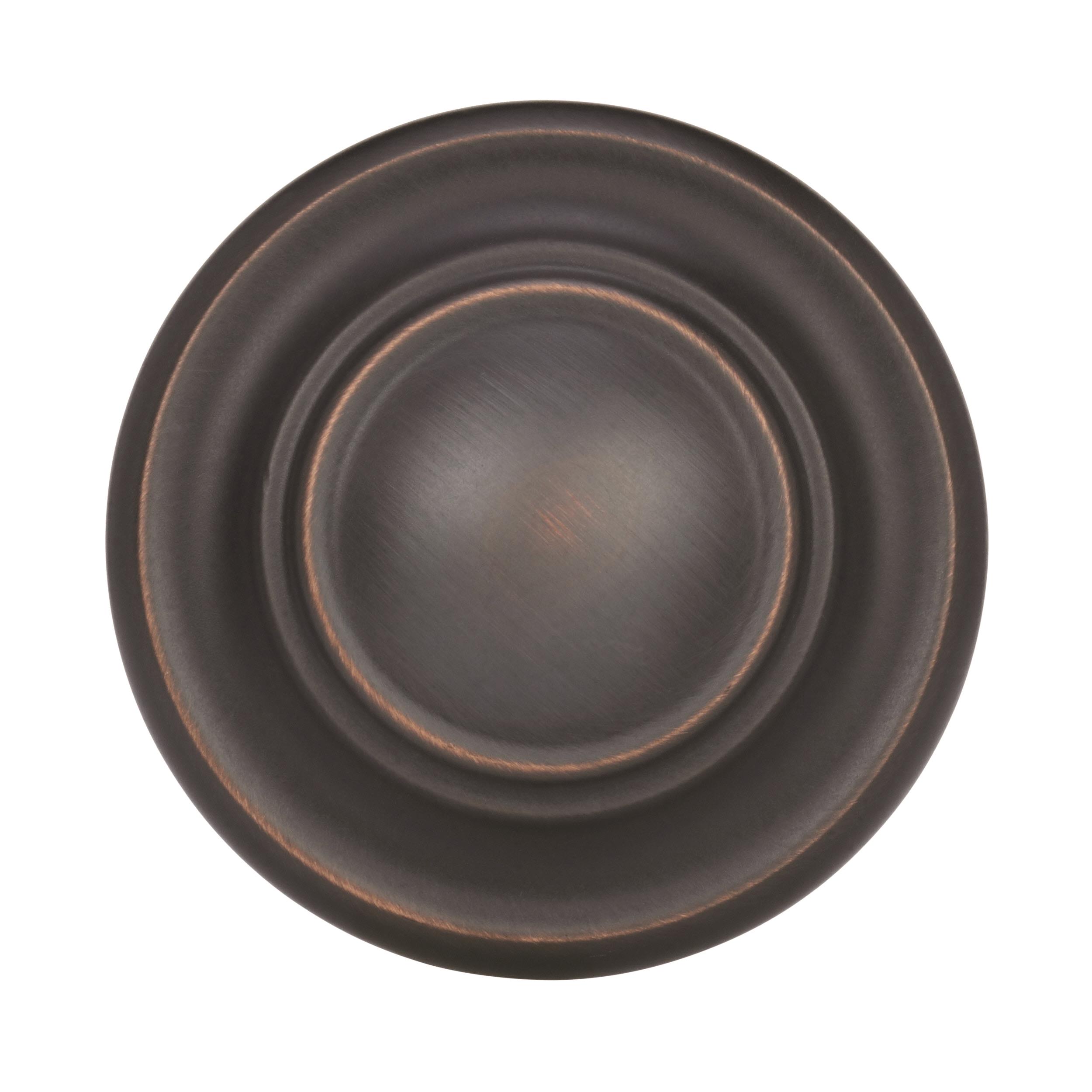 Oil-Rubbed Bronze Round Cabinet Knob with Mounting Hardware