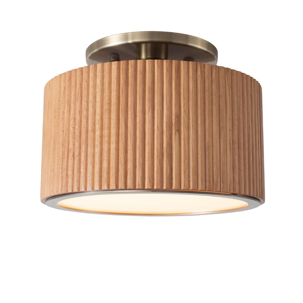 NOVA of California 3610832LW TAMBO 1 -Light 10-in Brass Indoor/Outdoor Flush Mount Light