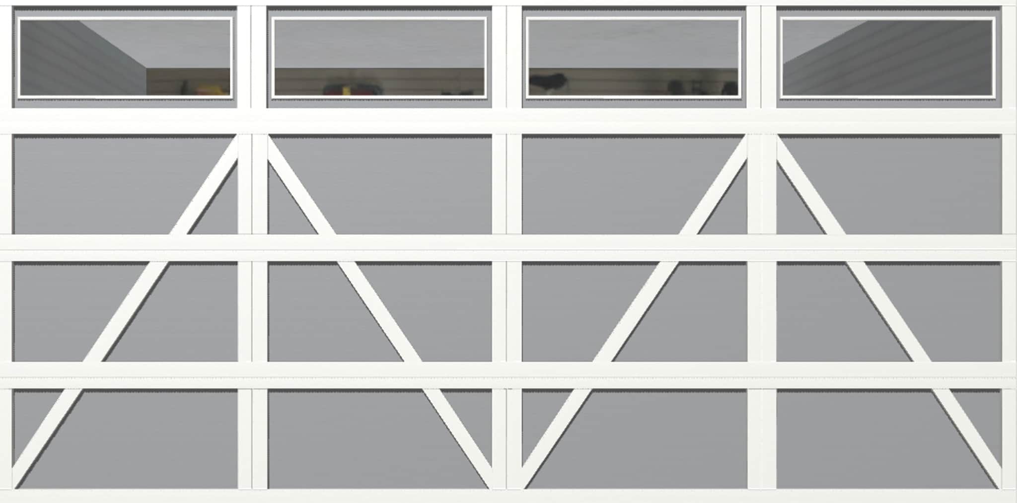 Wayne Dalton WD9405CHWGYCRII168 Classic Steel Model 9405 16-ft x 8-ft Insulated White, Gray Double Garage Door with Windows