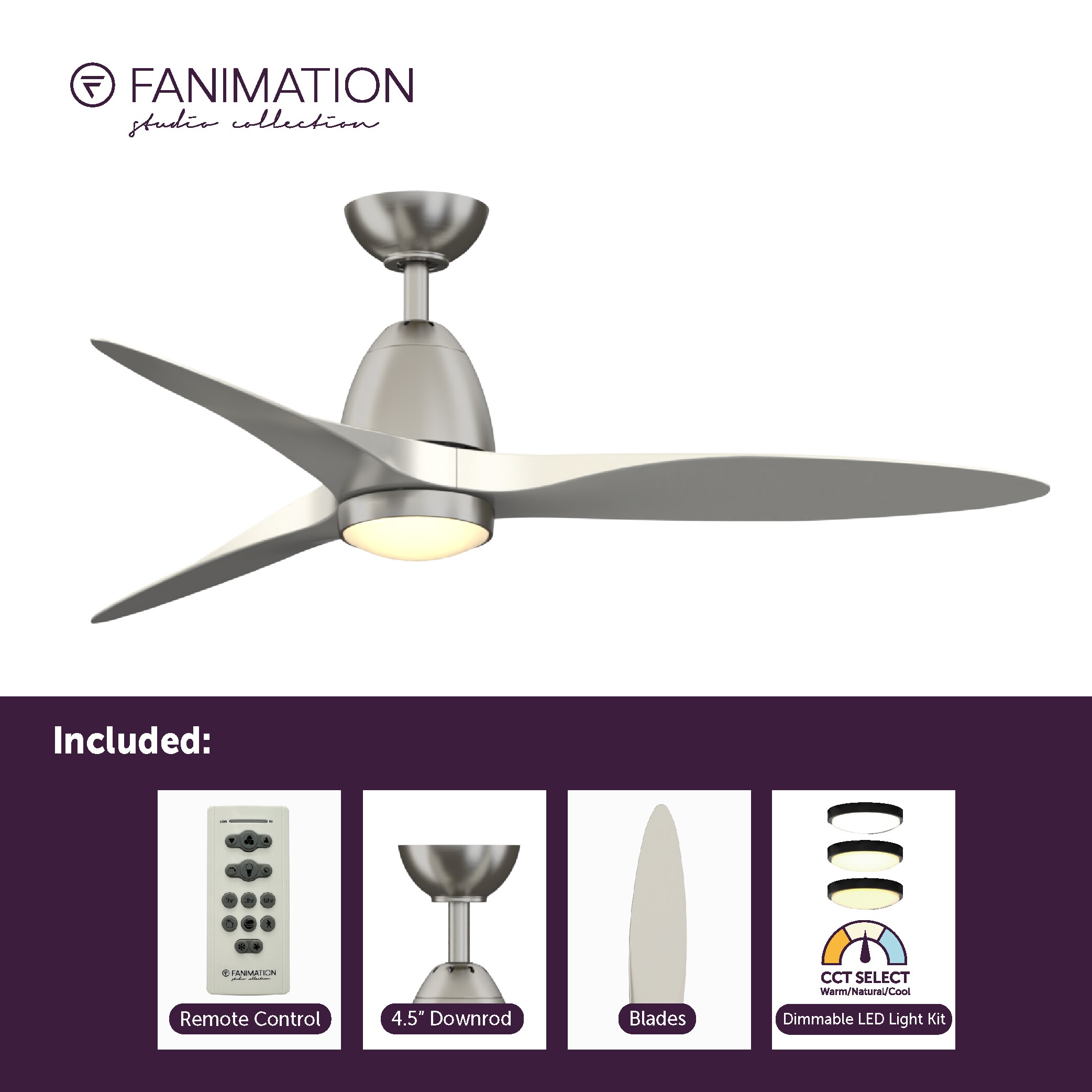 Fanimation Studio Collection LP8333LBN Ceiling-Fans - View #7