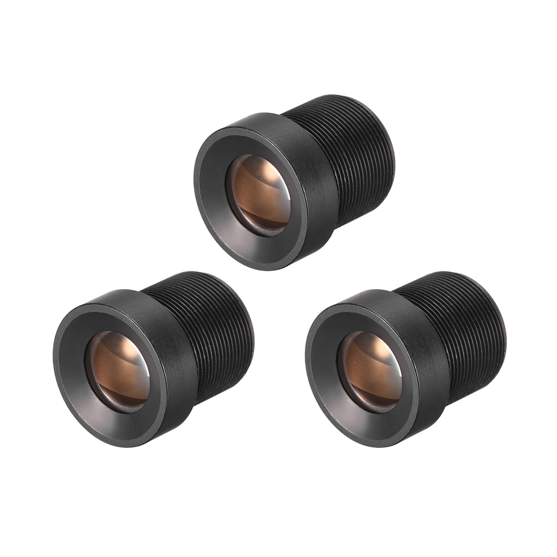 Unique Bargains 3 Pcs CCTV Camera Lens 12mm Focal Length 720P F2.0 1/3 Inch Wide Angle for CCD Camera