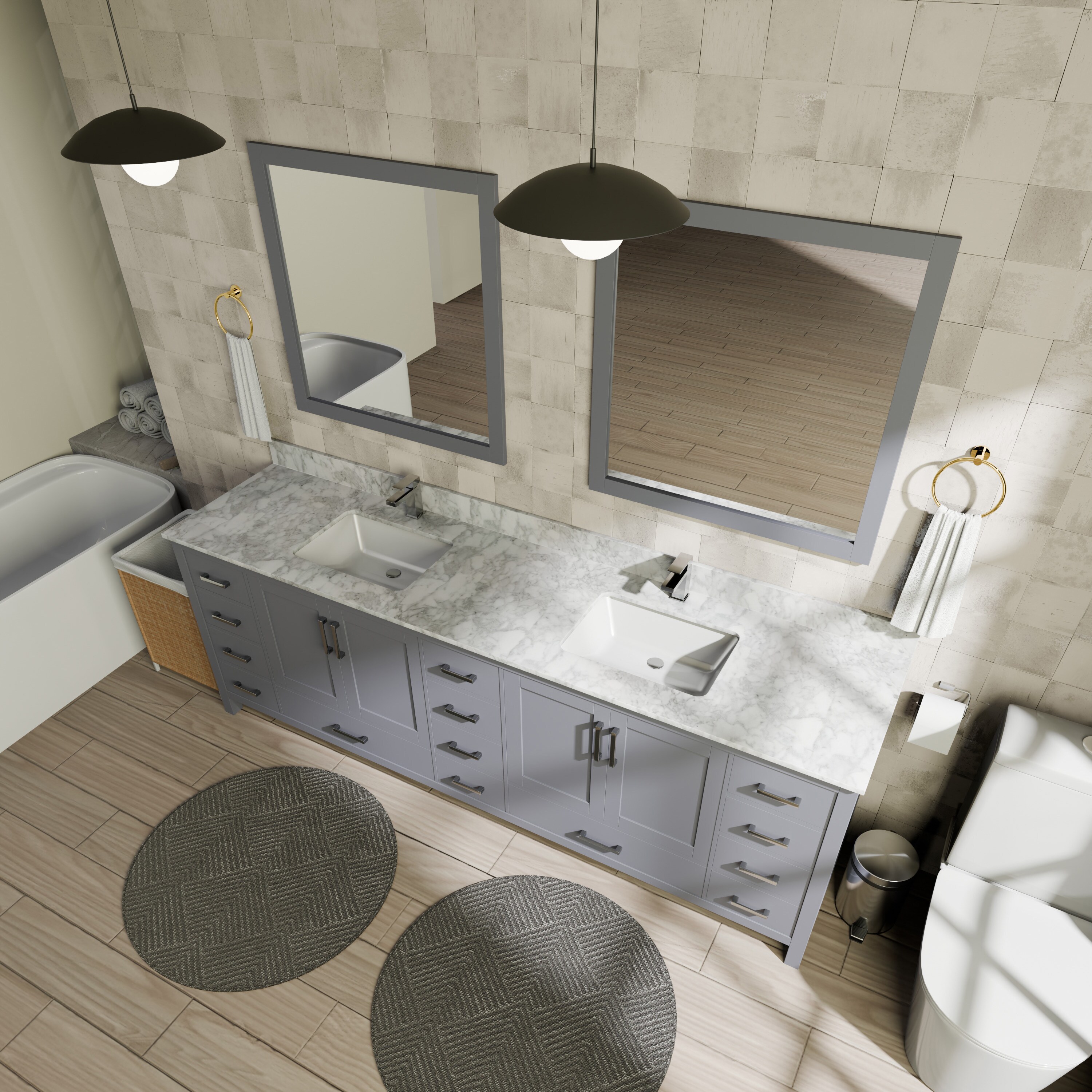 Lexora LJ342284DBDSM34F Bath-Vanity-Combo - View #6