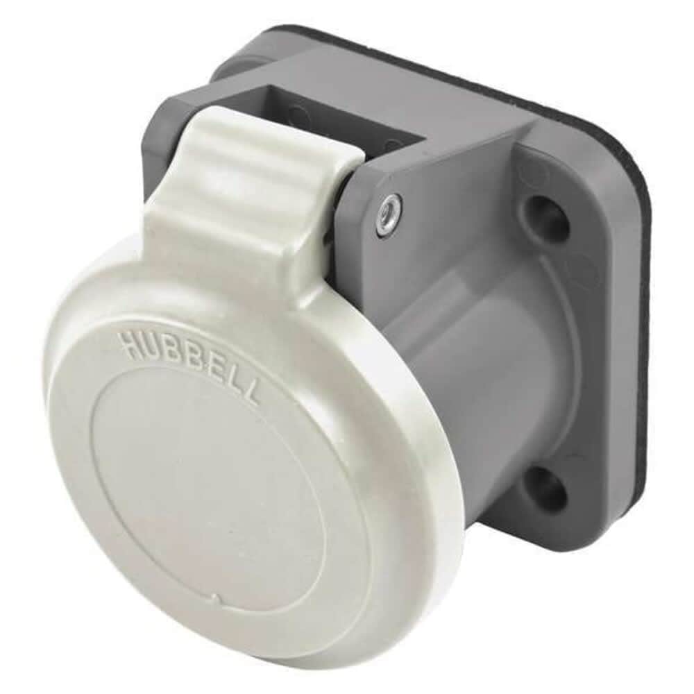 Hubbell  Wiring Device-Kellems Single Pole ConnectorNon-Met CoverWhit HBLNCW