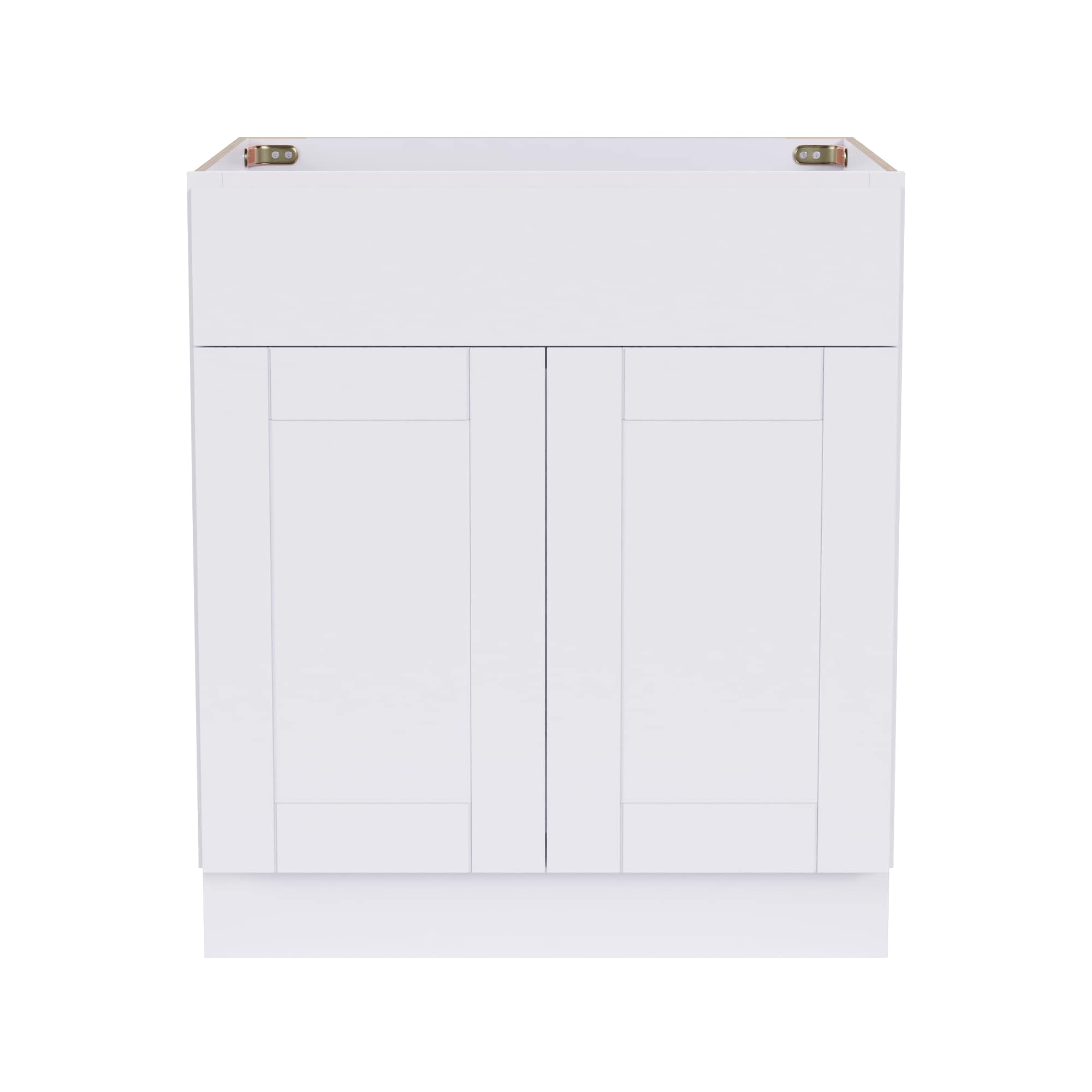Arcade Green 505SB30 30-in W x 34.5-in H x 24-in D White Birch Sink Base Fully assembled Plywood Cabinet (Recessed Panel Shaker)