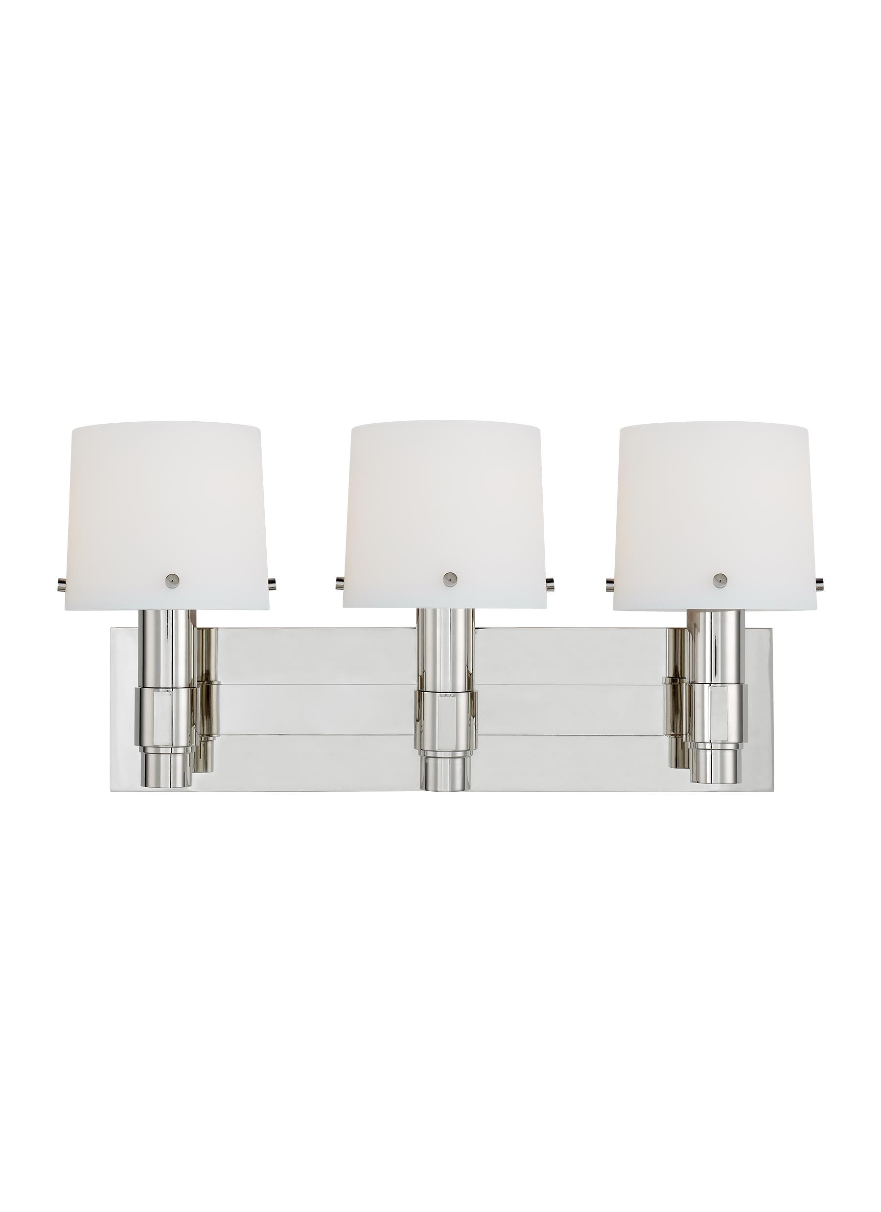 Generation Lighting TV1083PN Palma 22.375-in 3-Light Polished Nickel Transitional Vanity Light