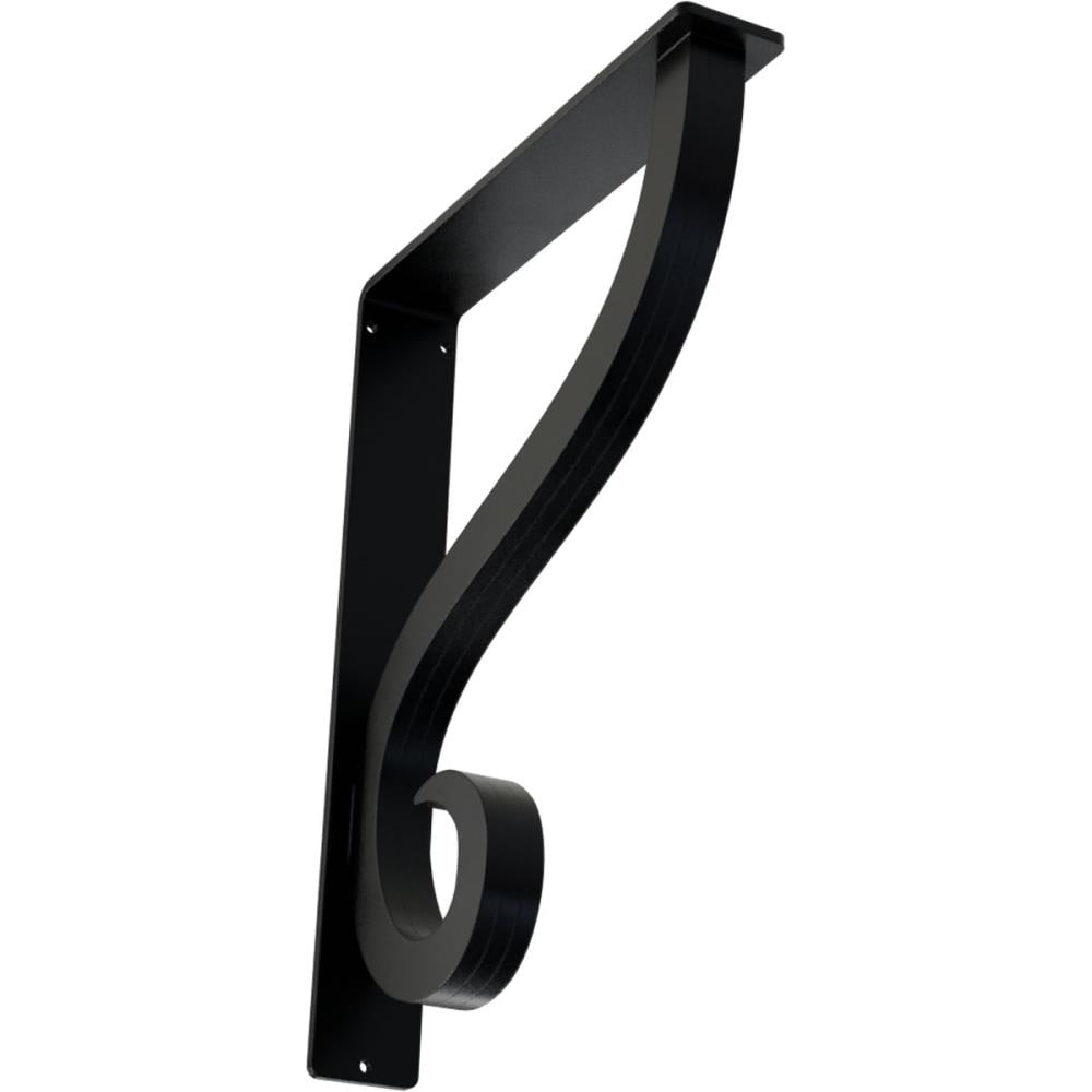 Ekena Millwork BKTM02X10X12TAS Ashford Ashford 10-in x 2-in x 12-in Black Wrought iron Wall bracket