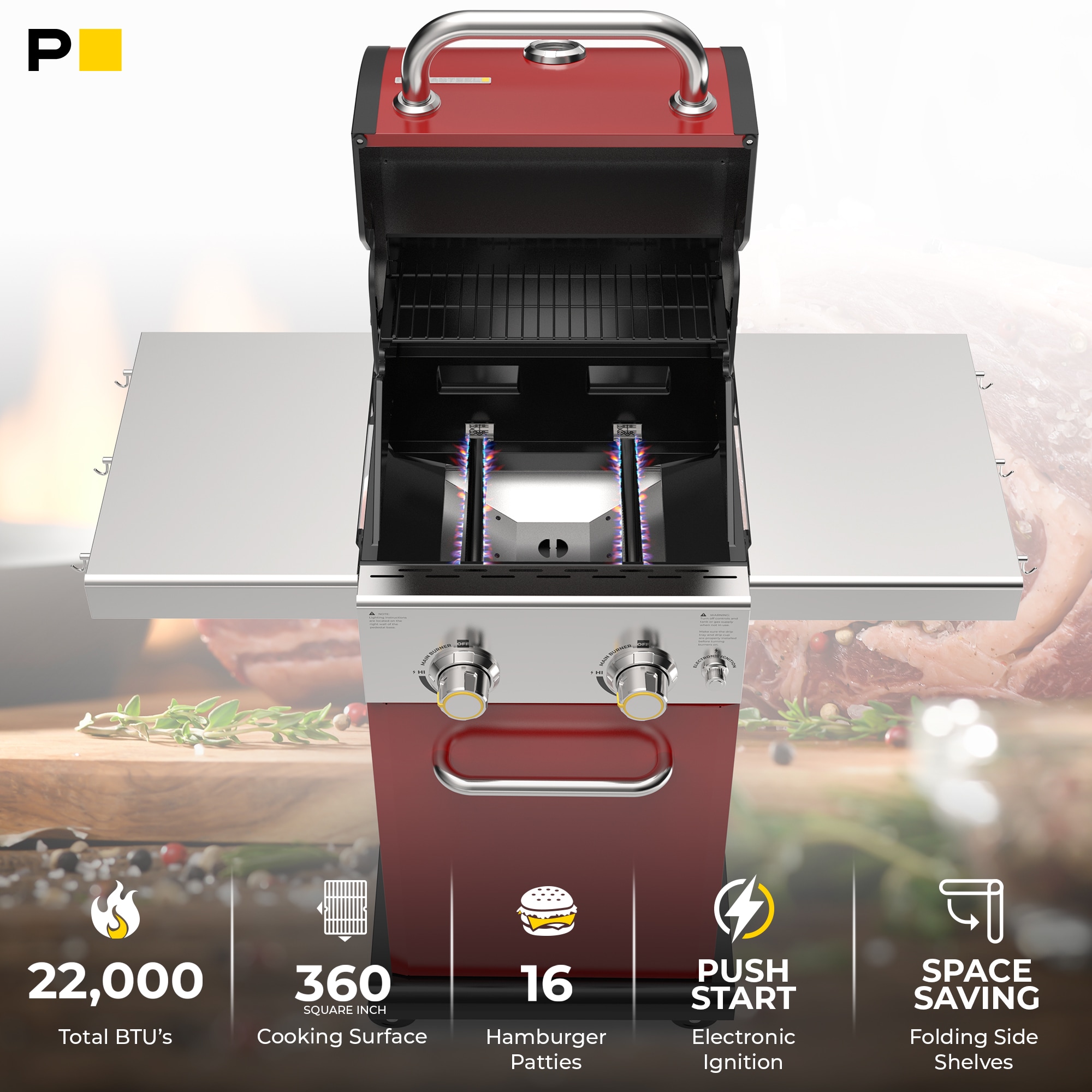 Permasteel PG-40201-RD Gas-Grill - View #7