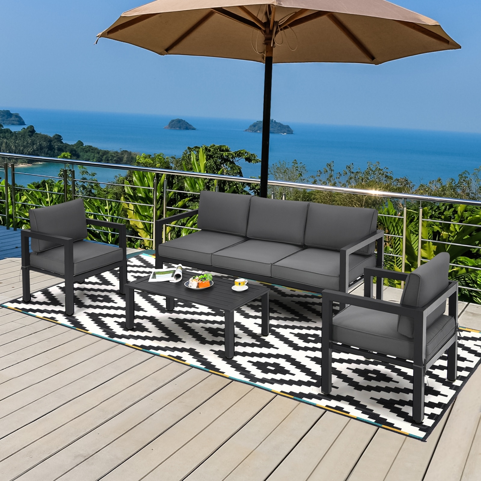 Forclover CBE-6PS0014BL Patio-Conversation-Sets - View #10