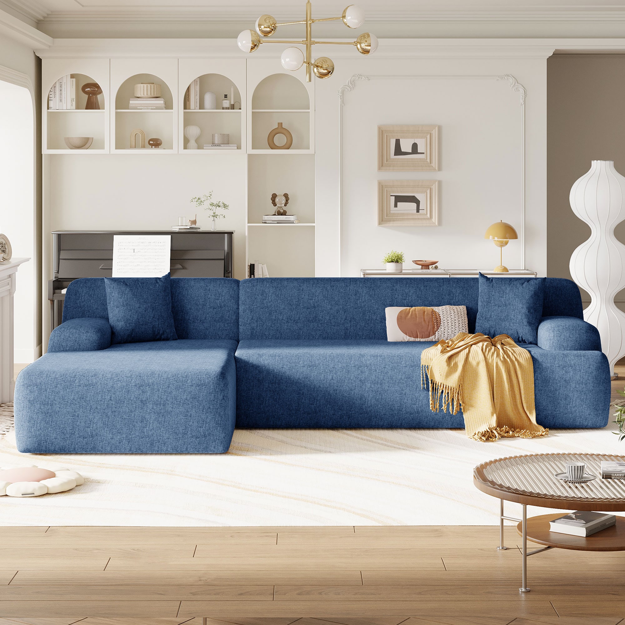 JIMSMAISON JMUSSO01BL 111-in Modern Blue Sectional