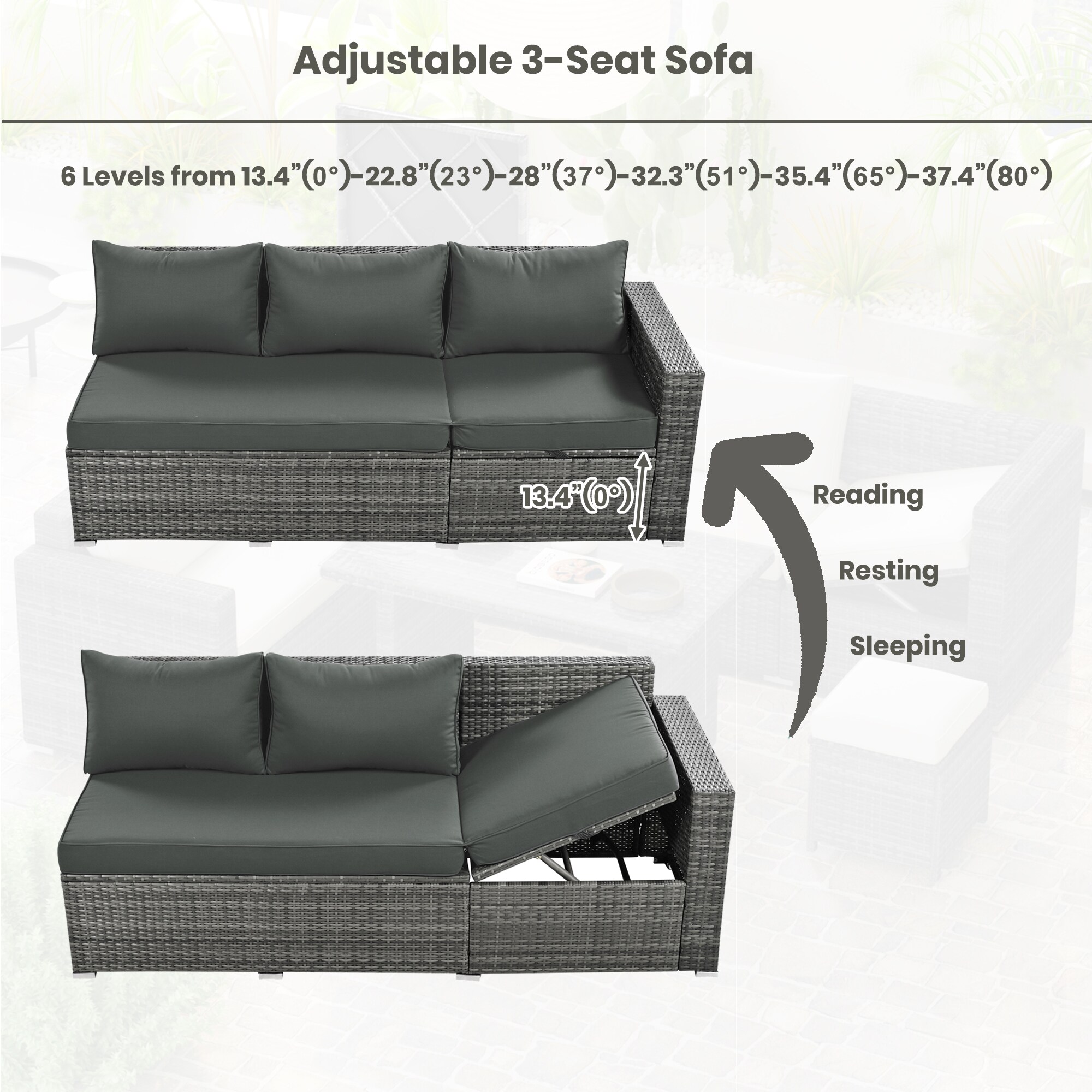 WELLFOR ZTPOT36BR+ Patio-Conversation-Sets - View #6