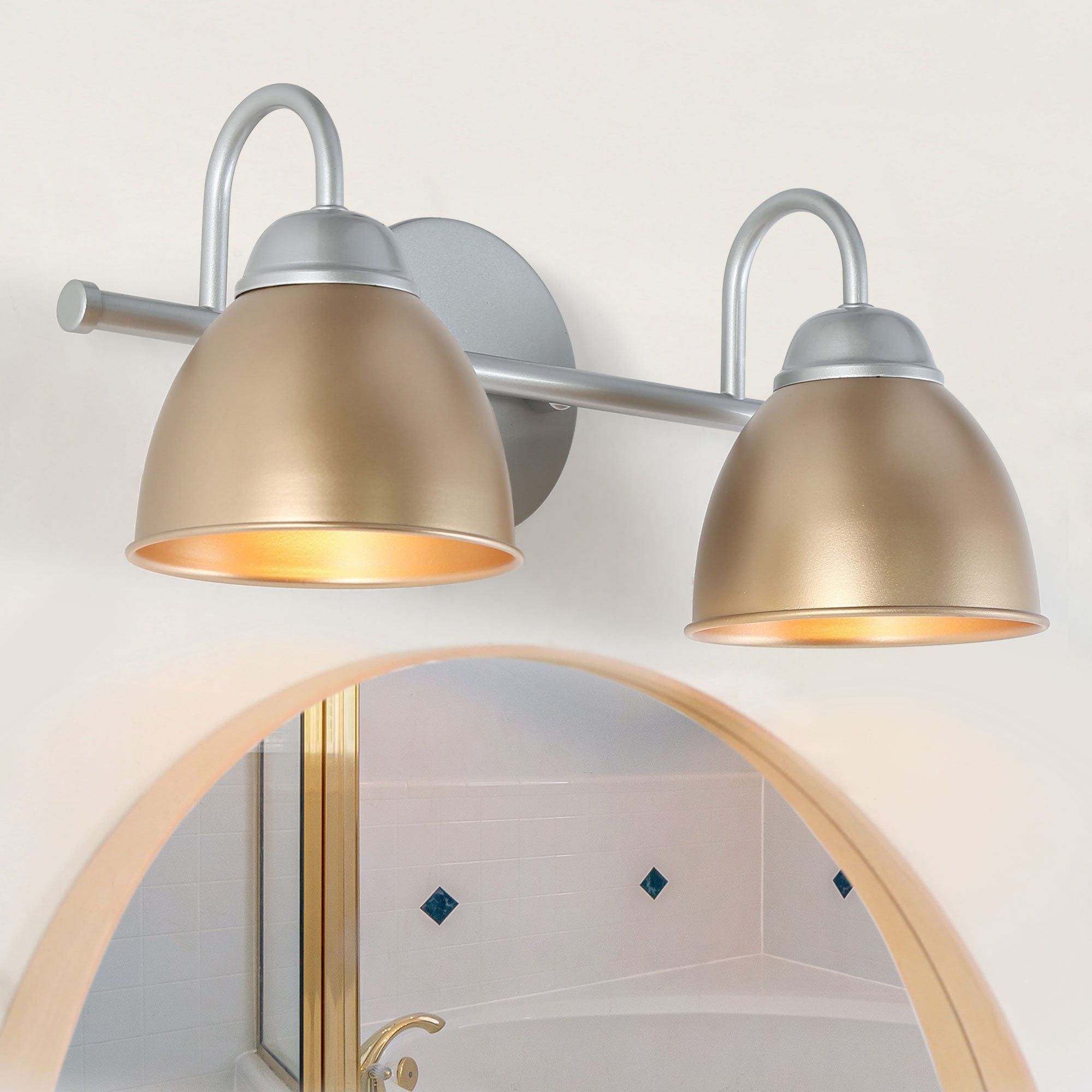 Uolfin YEMYAN-LWS24318-97 15.0-in 2 -Light Polished Multiple colors Modern/contemporary Vanity light