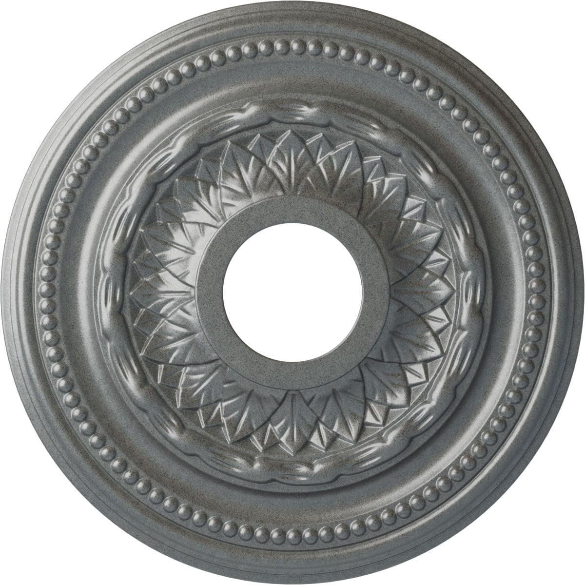 Ekena Millwork CM15GAPLS Galway 15.75-in W x 15.75-in L Painted Platinum Polyurethane Whole Ceiling Medallion