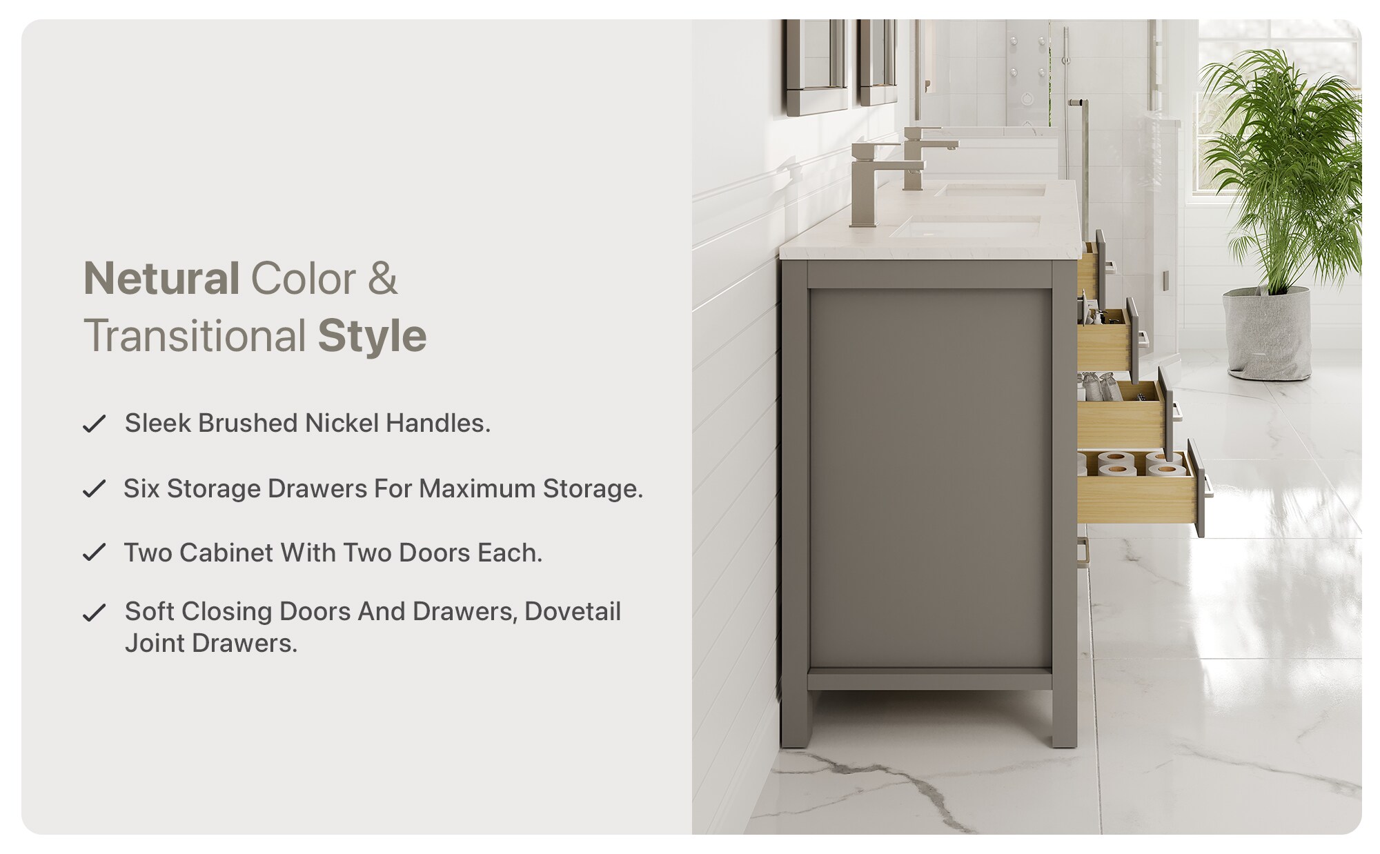 Eviva TVN414-60X18GR Bath-Vanity-Combo - View #8