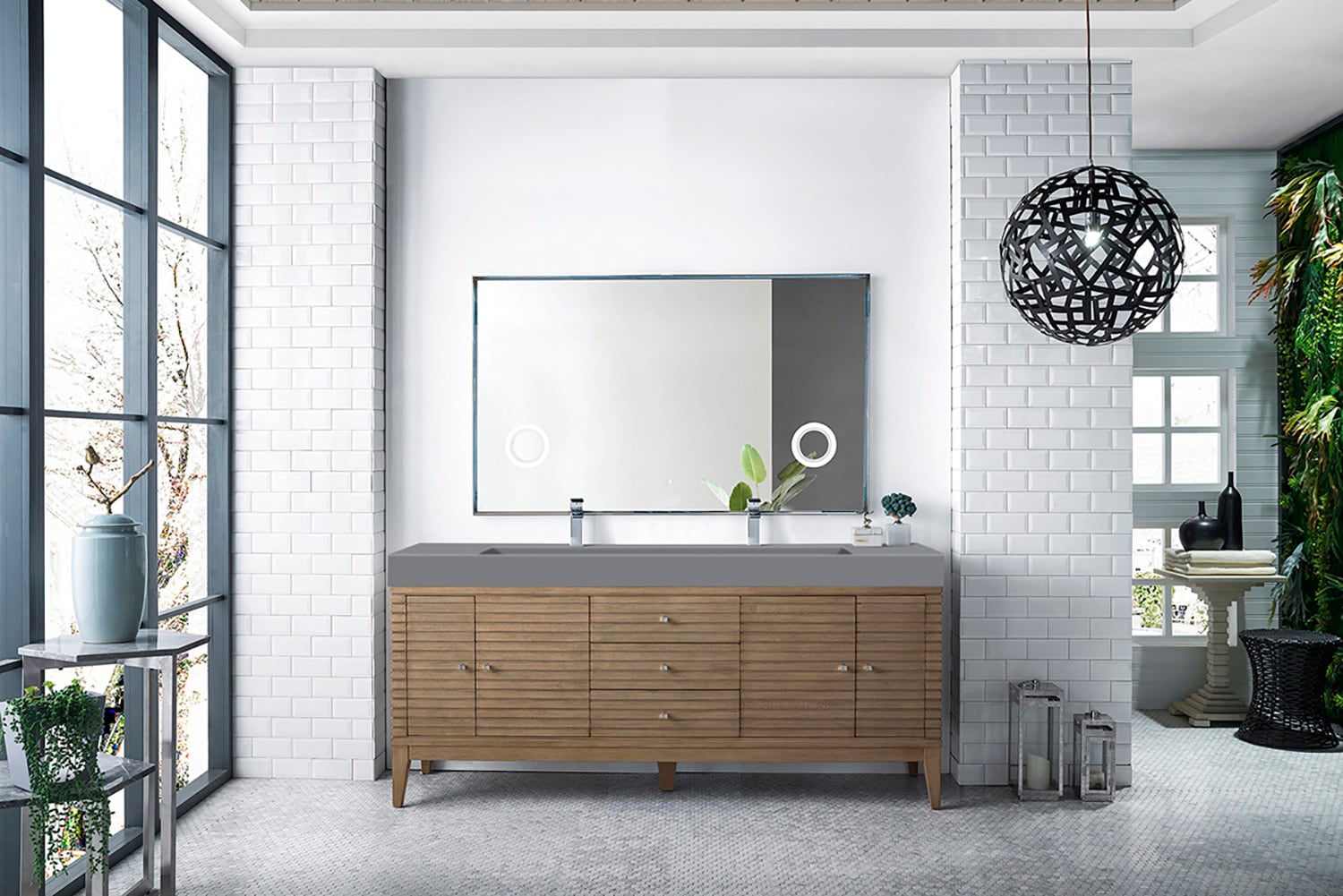 James Martin Vanities 210-V72D-WW-DGG Bath-Vanity-Combo - View #2