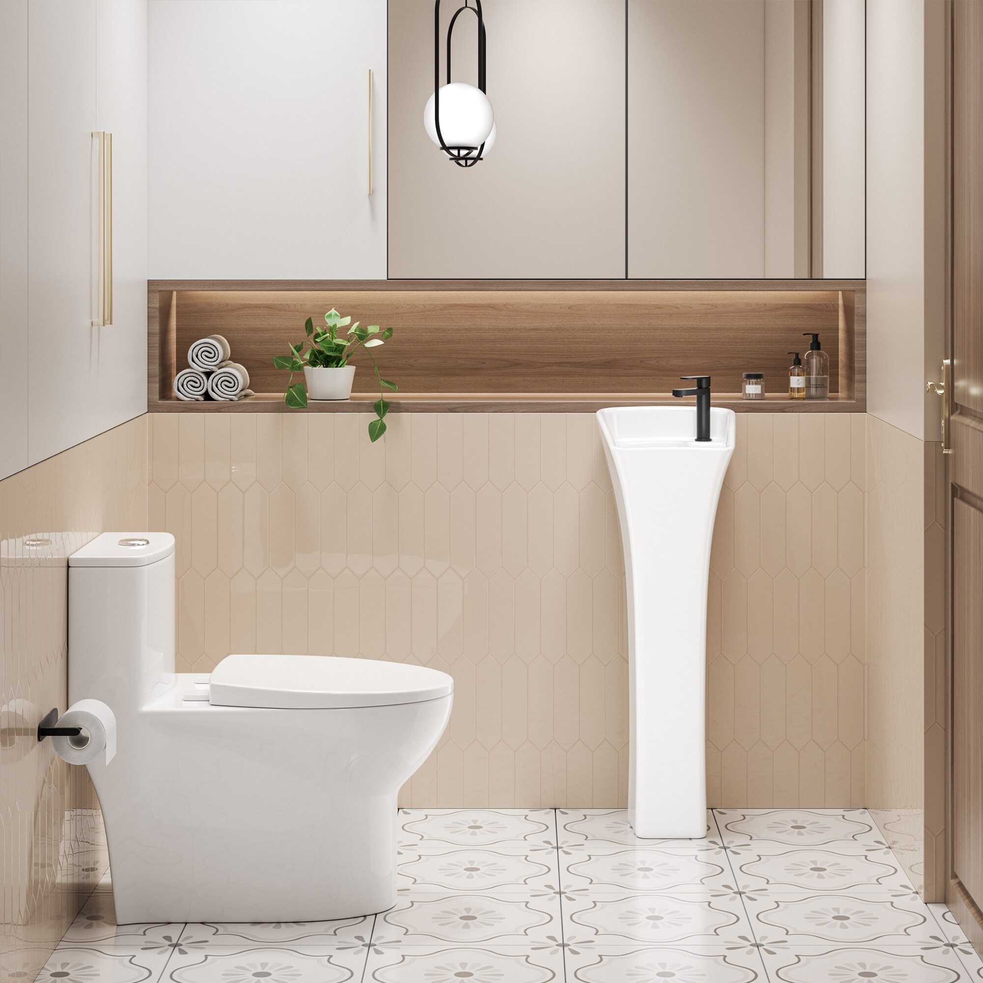 Eridanus ERI-PB-413-A Complete-Pedestal-Lavatories - View #9