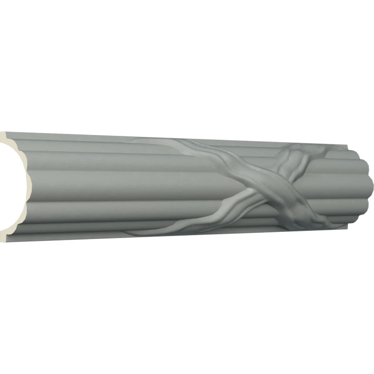 Primed White Polyurethane Reeded Panel Moulding