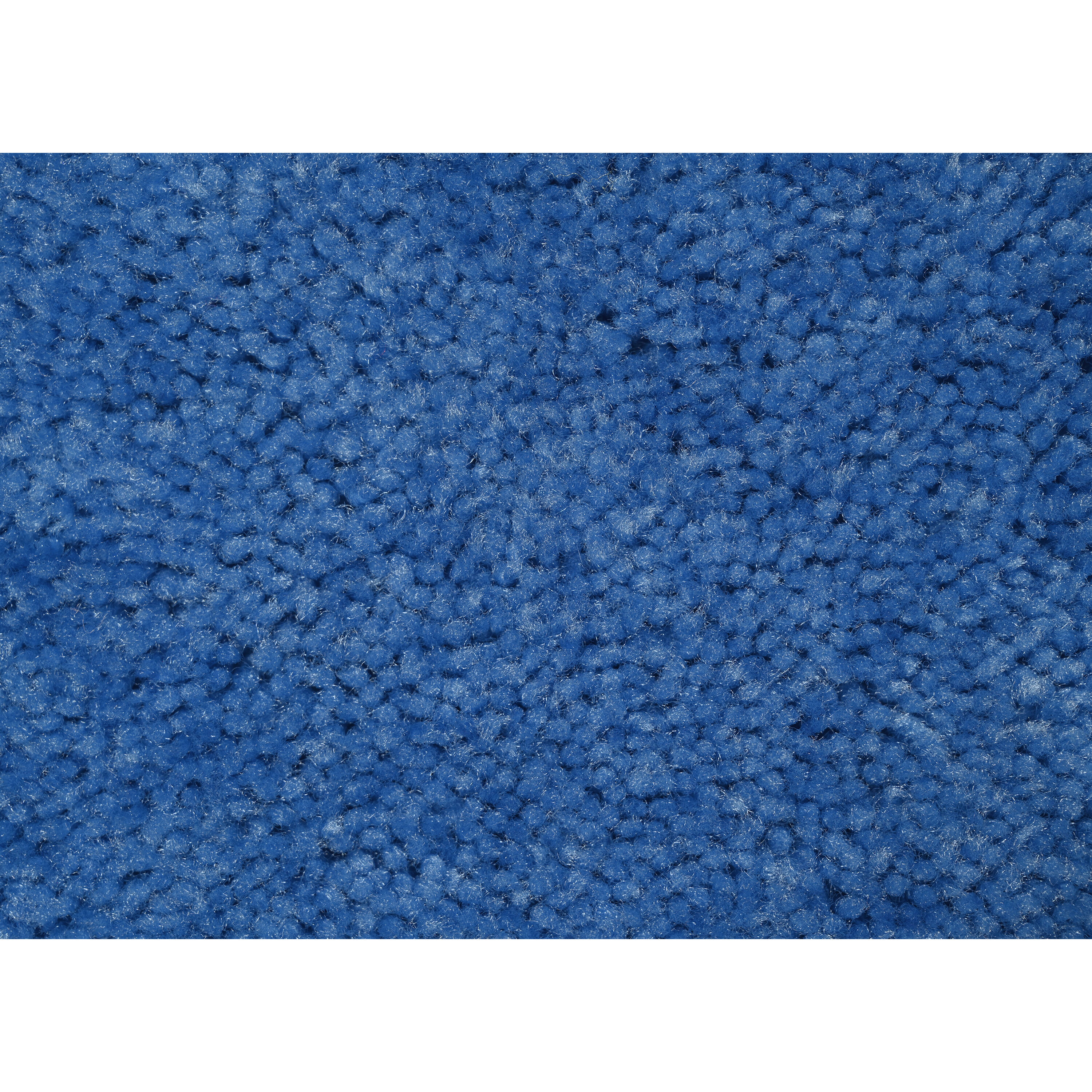 Electric Blue Nylon Washable Bathroom Rug Set with Latex Backing