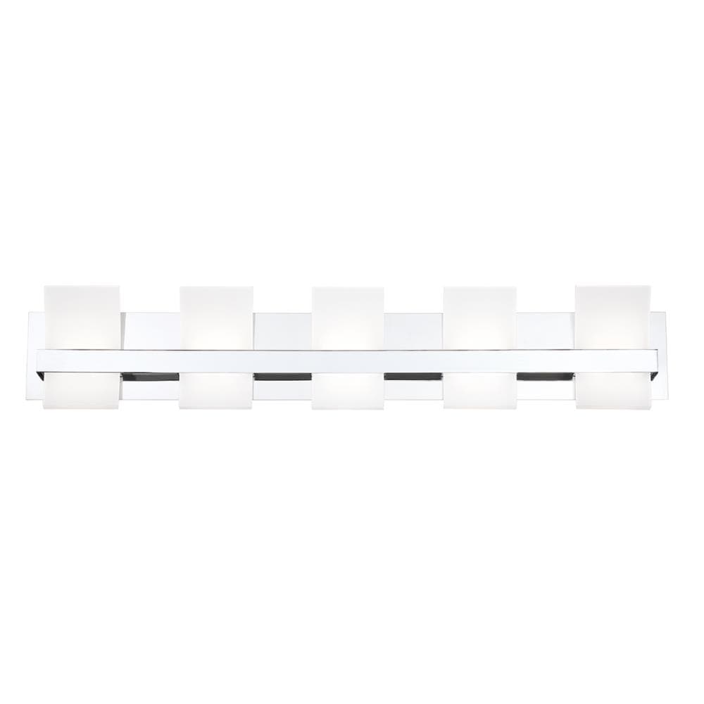 Eurofase 35657-019 Cambridge 36.25-in 5-Light Chrome LED Modern/Contemporary Vanity Light