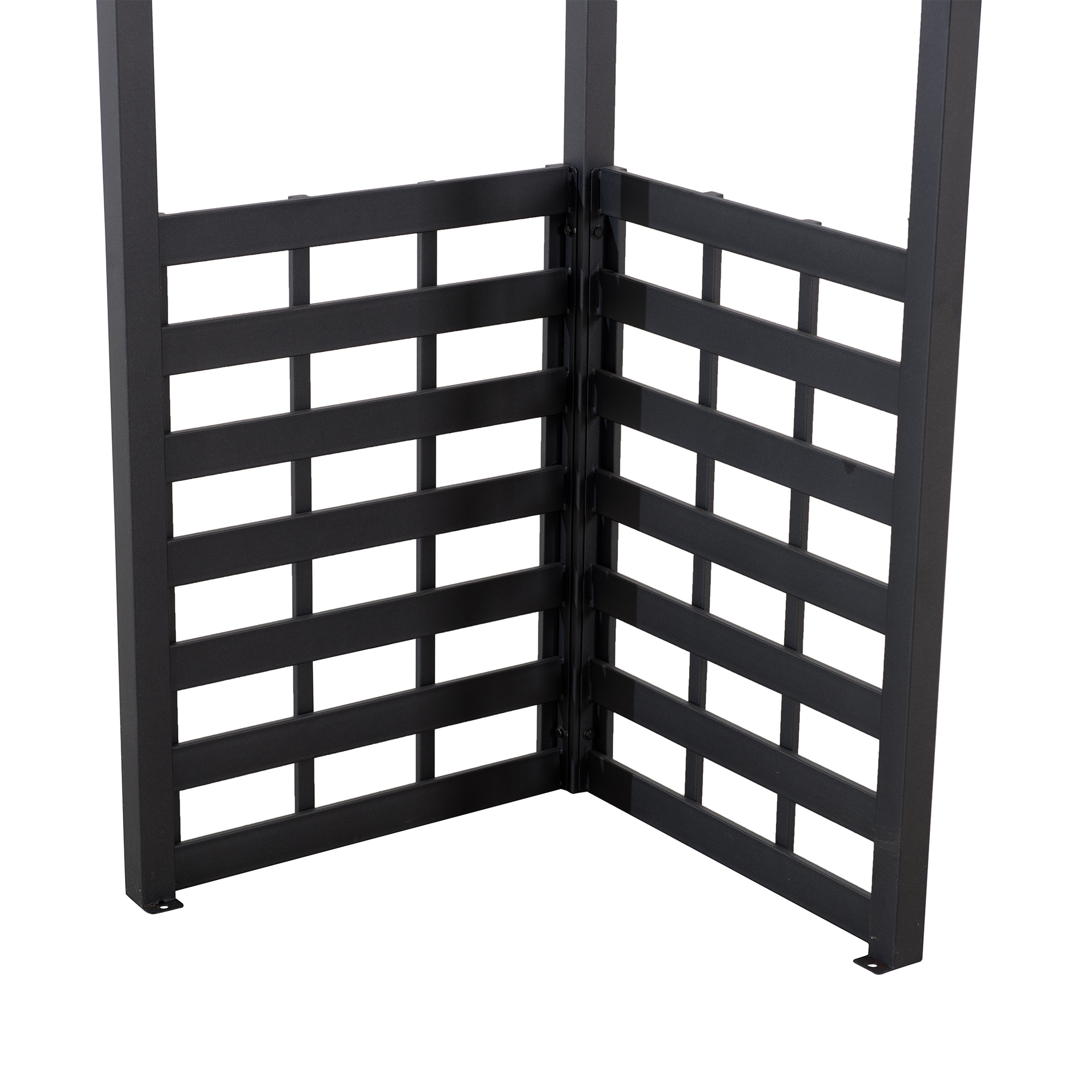 Brook Park 11 ft. x 13 ft. White and Black Steel Gazebo