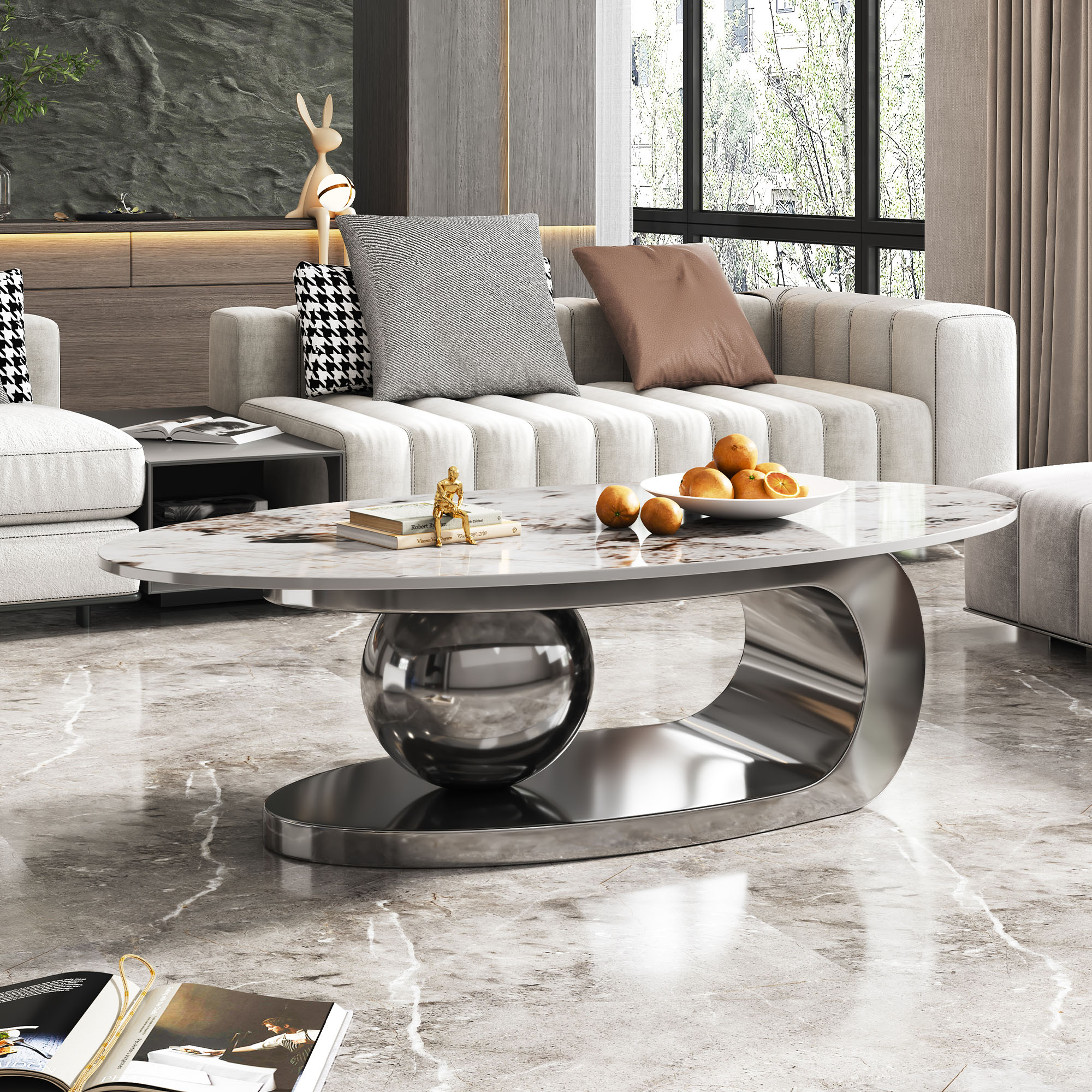 Oizaye YL-618GRAY Coffee-Tables - View #4