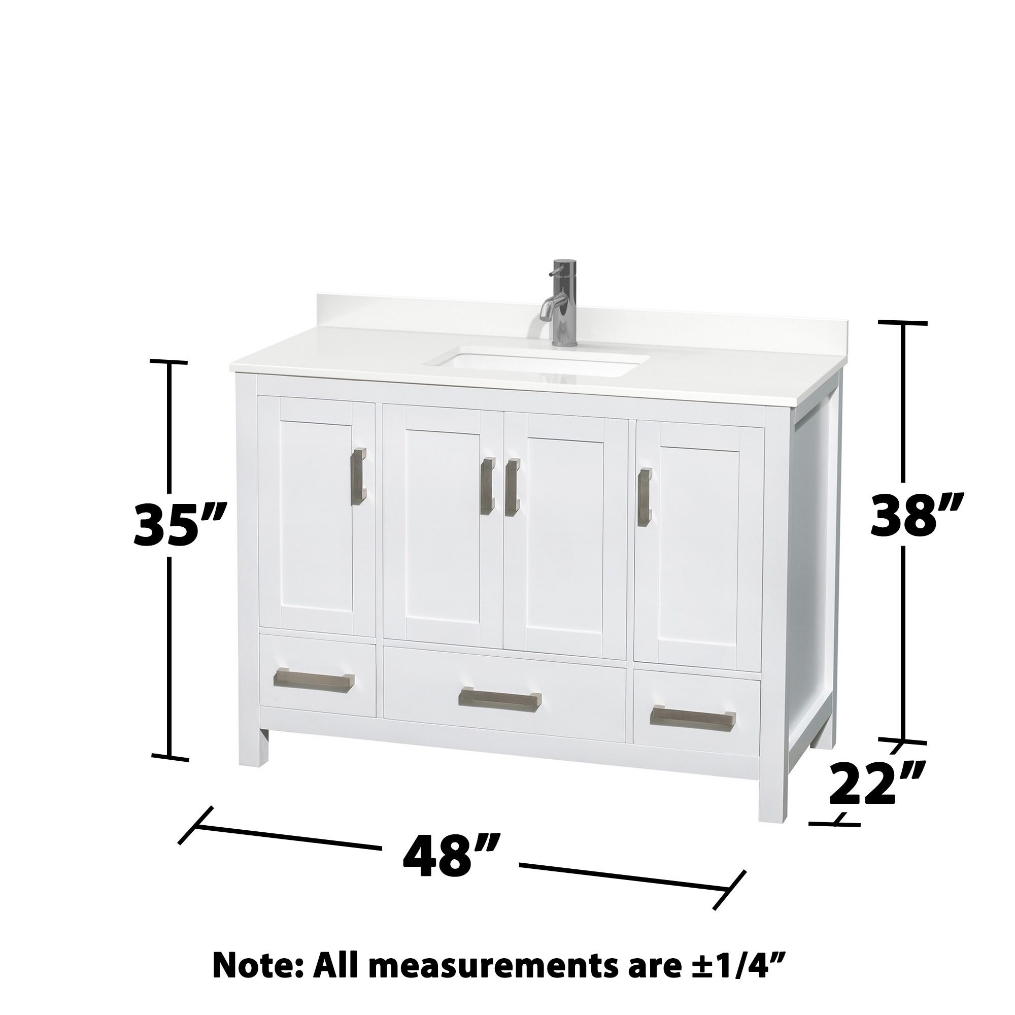 Wyndham Collection WCS141448SWHWQUNSMED Bath-Vanity-Combo - View #6