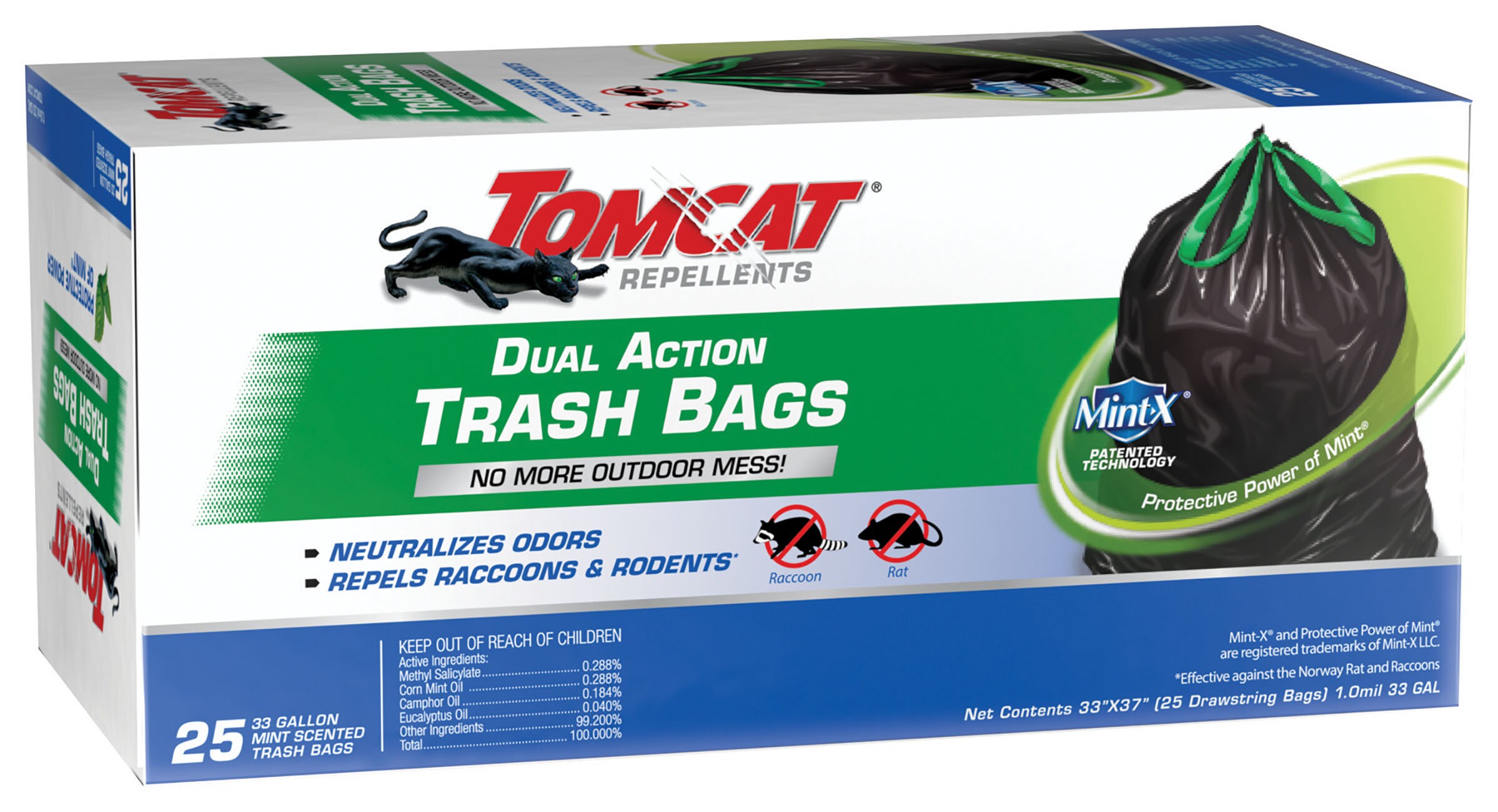 TOMCAT Dual Action Trash-Bag 33-Gallon Mouse Repellent in the