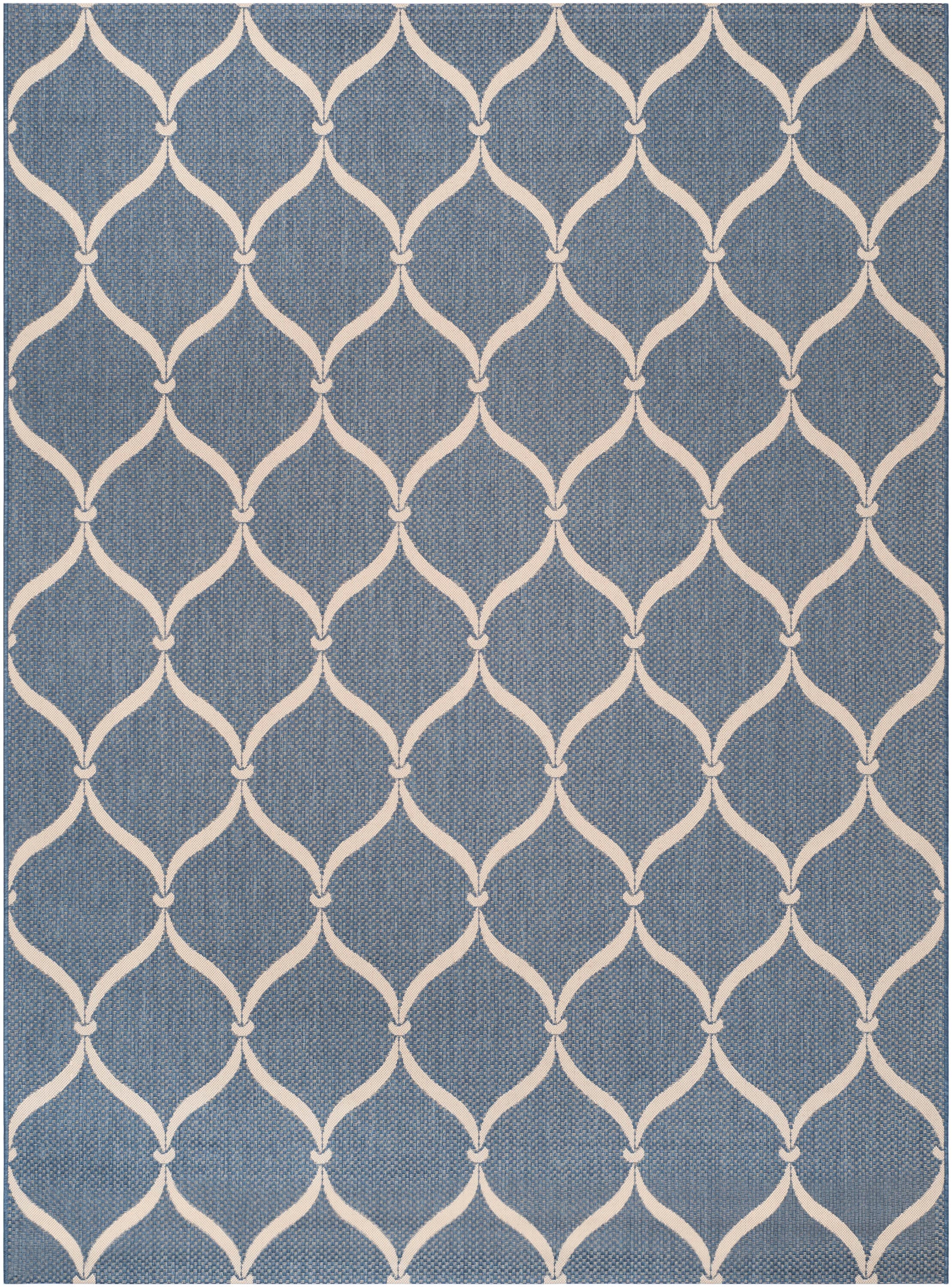 Courtyard 6654-233 Blue Beige 9 X 12 Area Rug