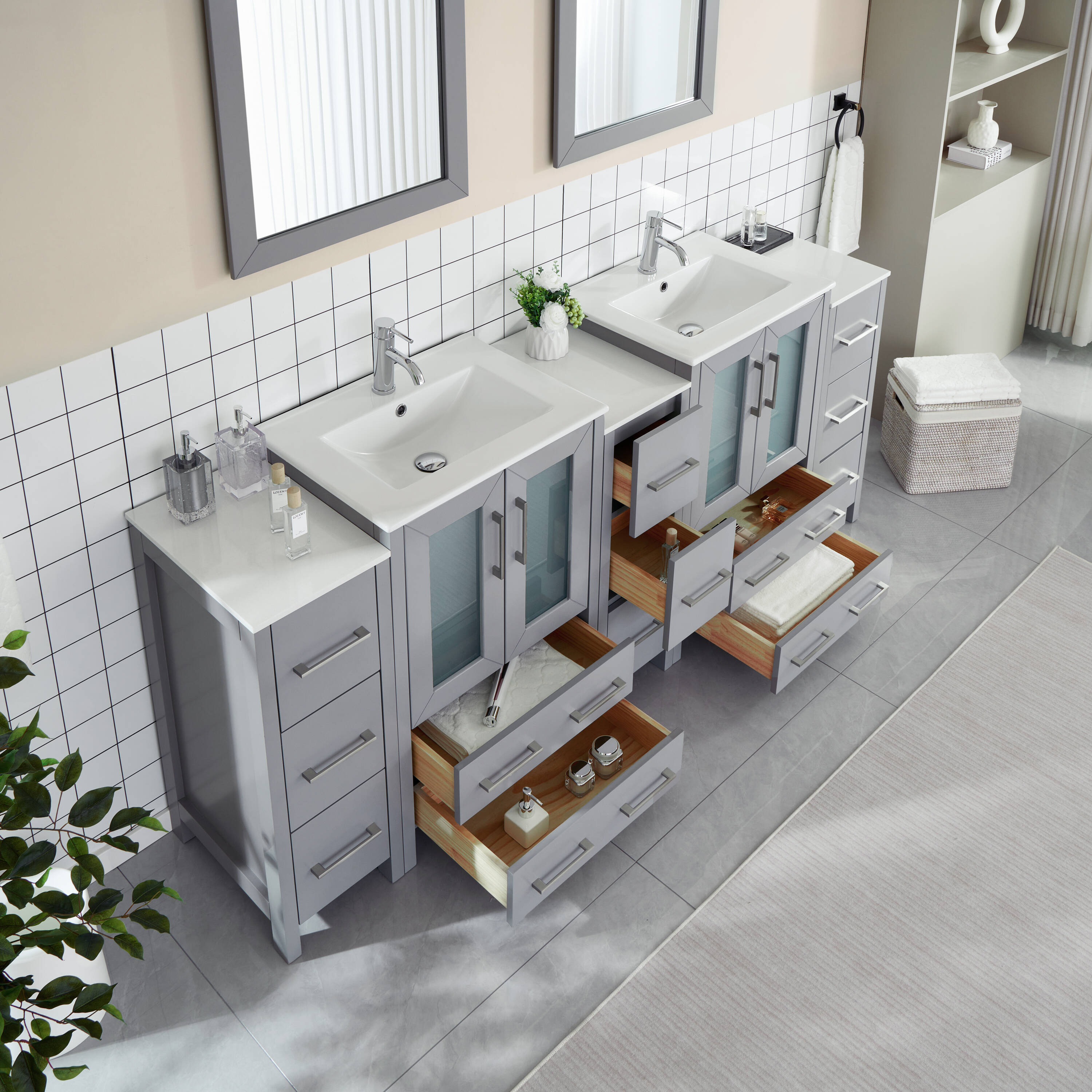 Vanity Art VA3024-84G Bath-Vanity-Combo - View #4