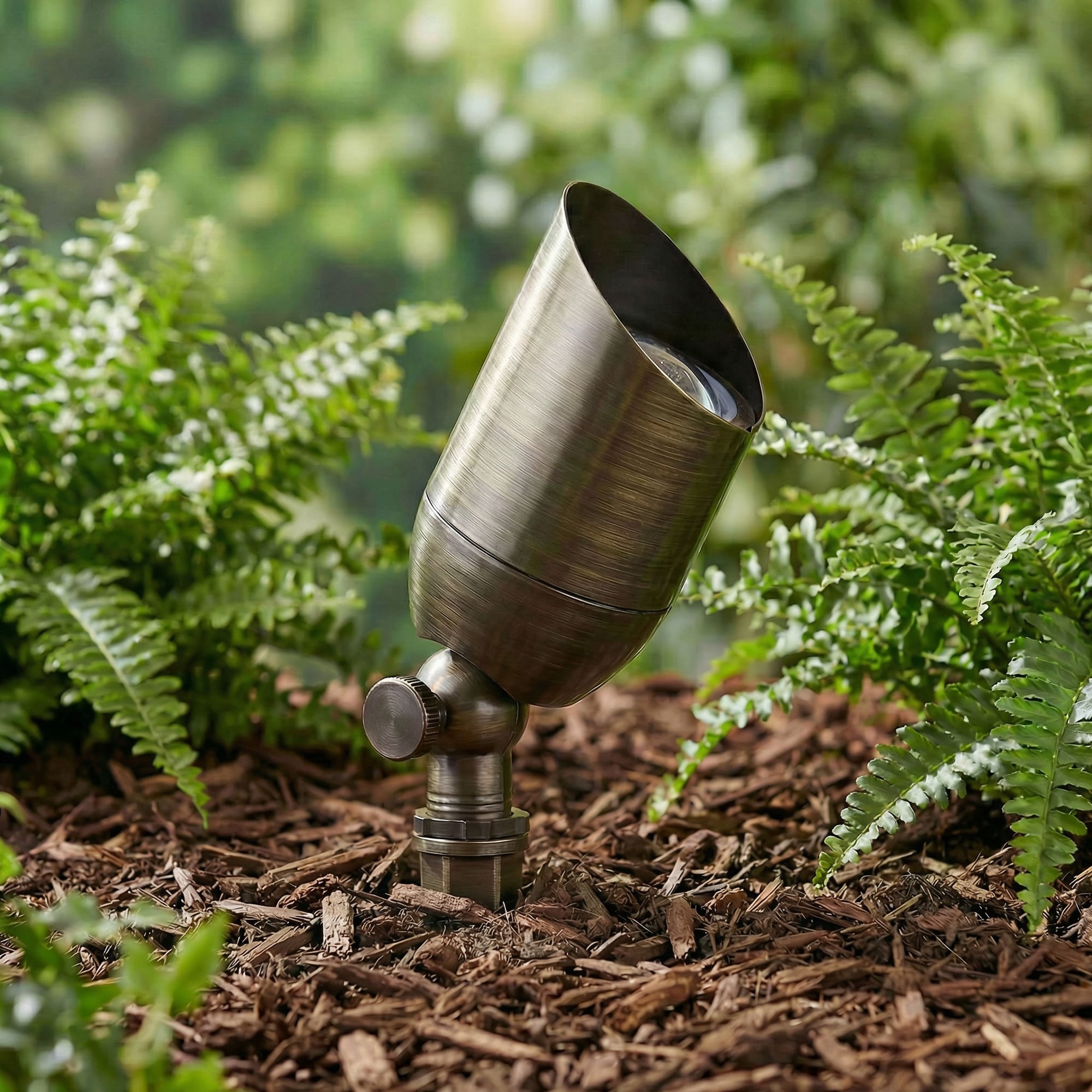 LNC 490-Lumens 7-Watt Bronze Low Voltage LED Spot Light - TerraGlow Wide Beam Landscape Light