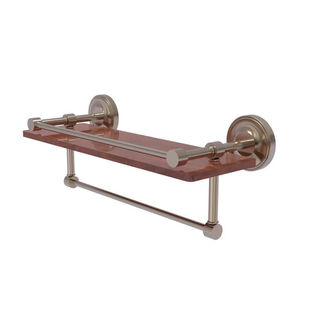 Allied Brass PRBP-1TB-16-G-IW-PEW Prestige Regal Antique Pewter 1-Tier Wall Mount Bathroom Shelf (16-in X 5-in)