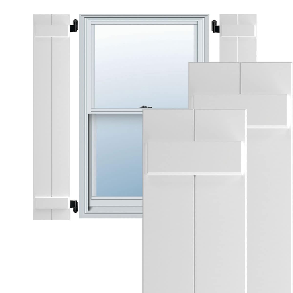 Ekena Millwork CWB12X067WHC Exterior-Shutters - View #2