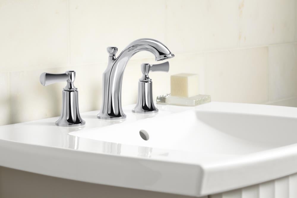 KOHLER Elliston Polished Chrome 2-Handle Widespread WaterSense Bathroom ...