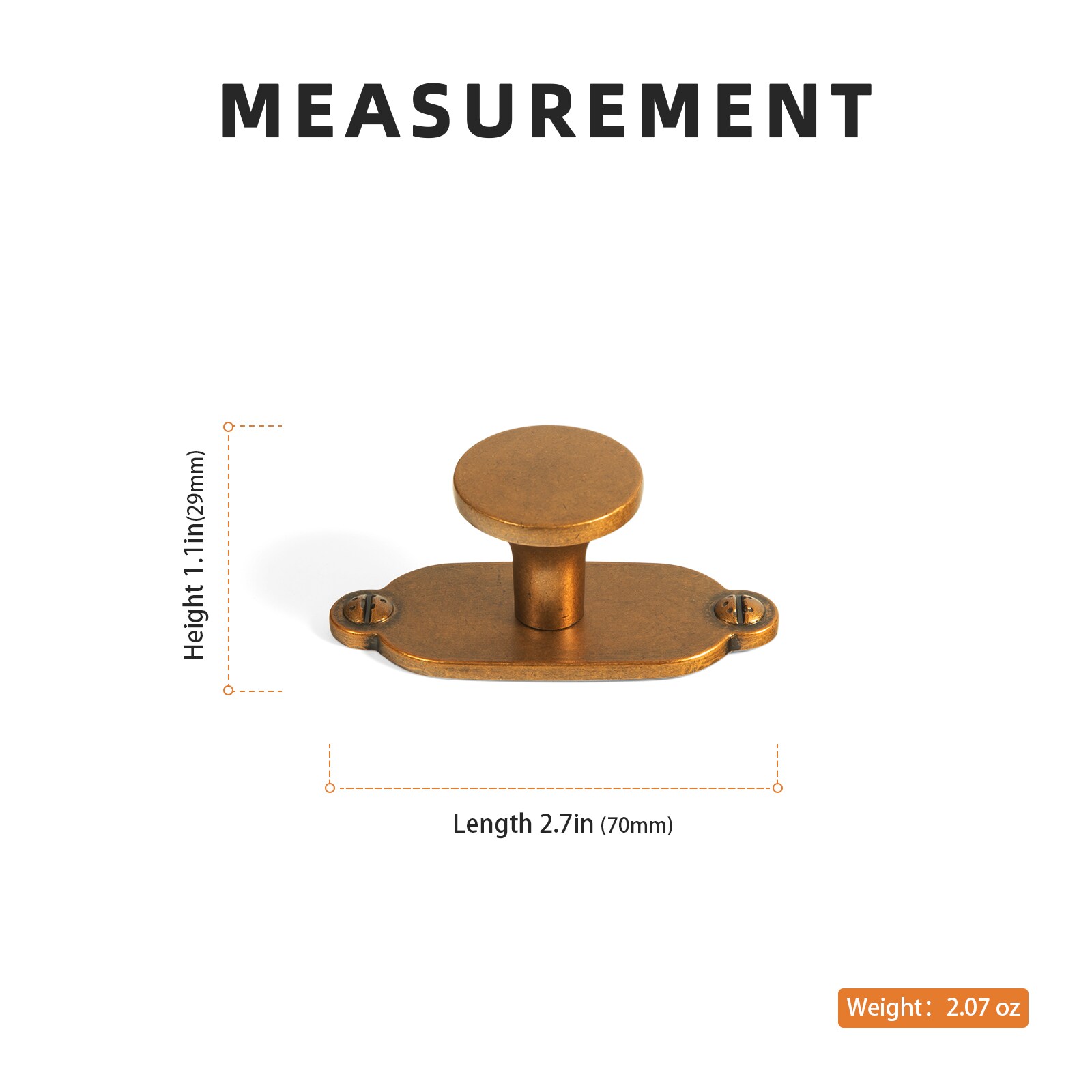 Miaokesen 1022GT-G013-DK Cabinet-Knobs - View #2