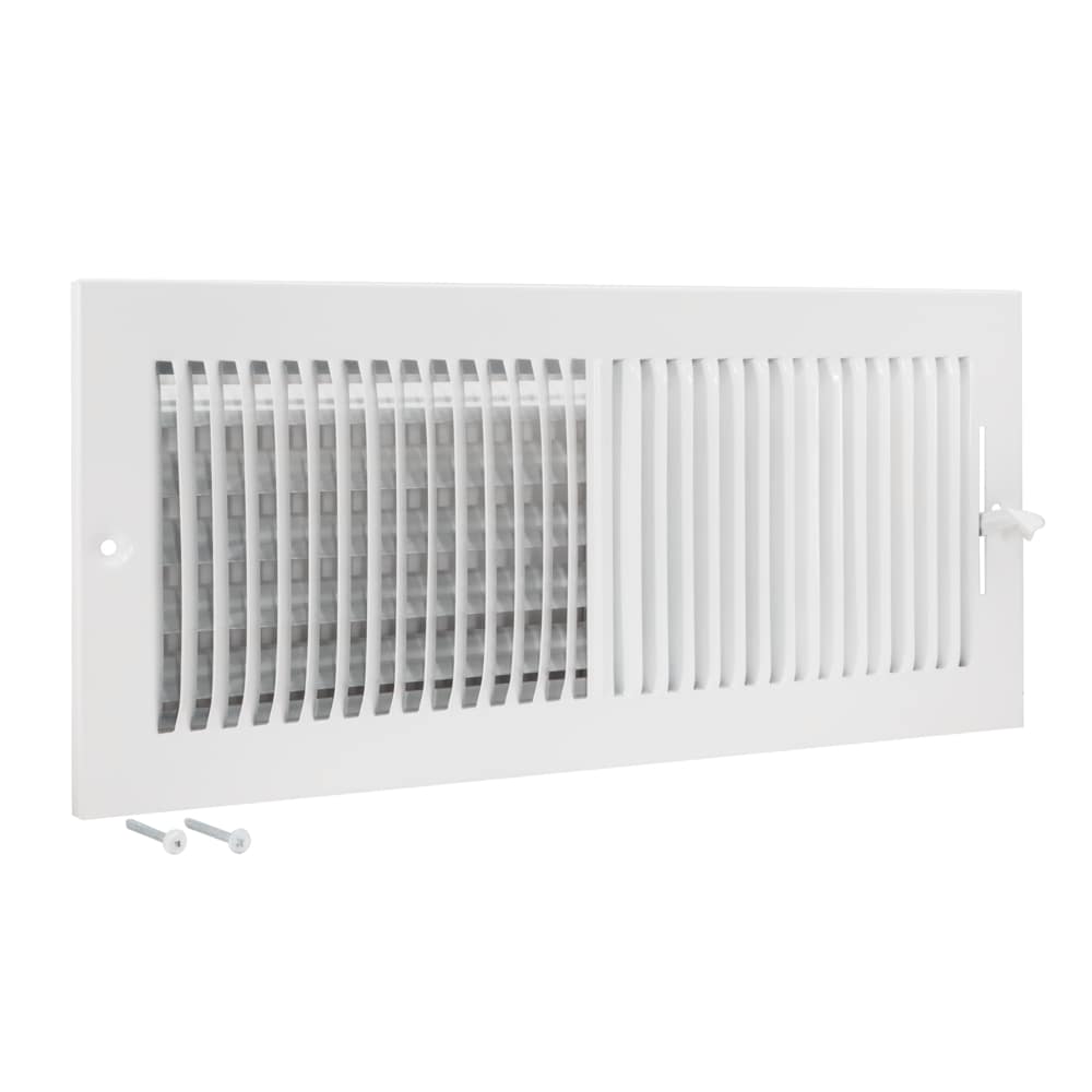 EZ-FLO 17.75-in x 7.75-in Steel White Sidewall/Ceiling Grille