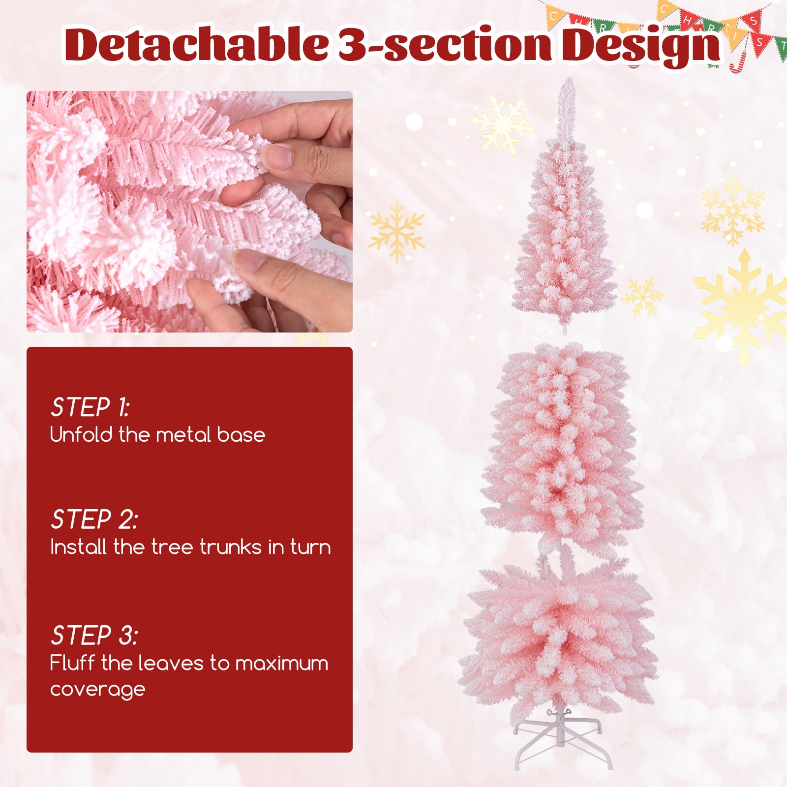WELLFOR HYG24018US Artificial-Christmas-Trees - View #9