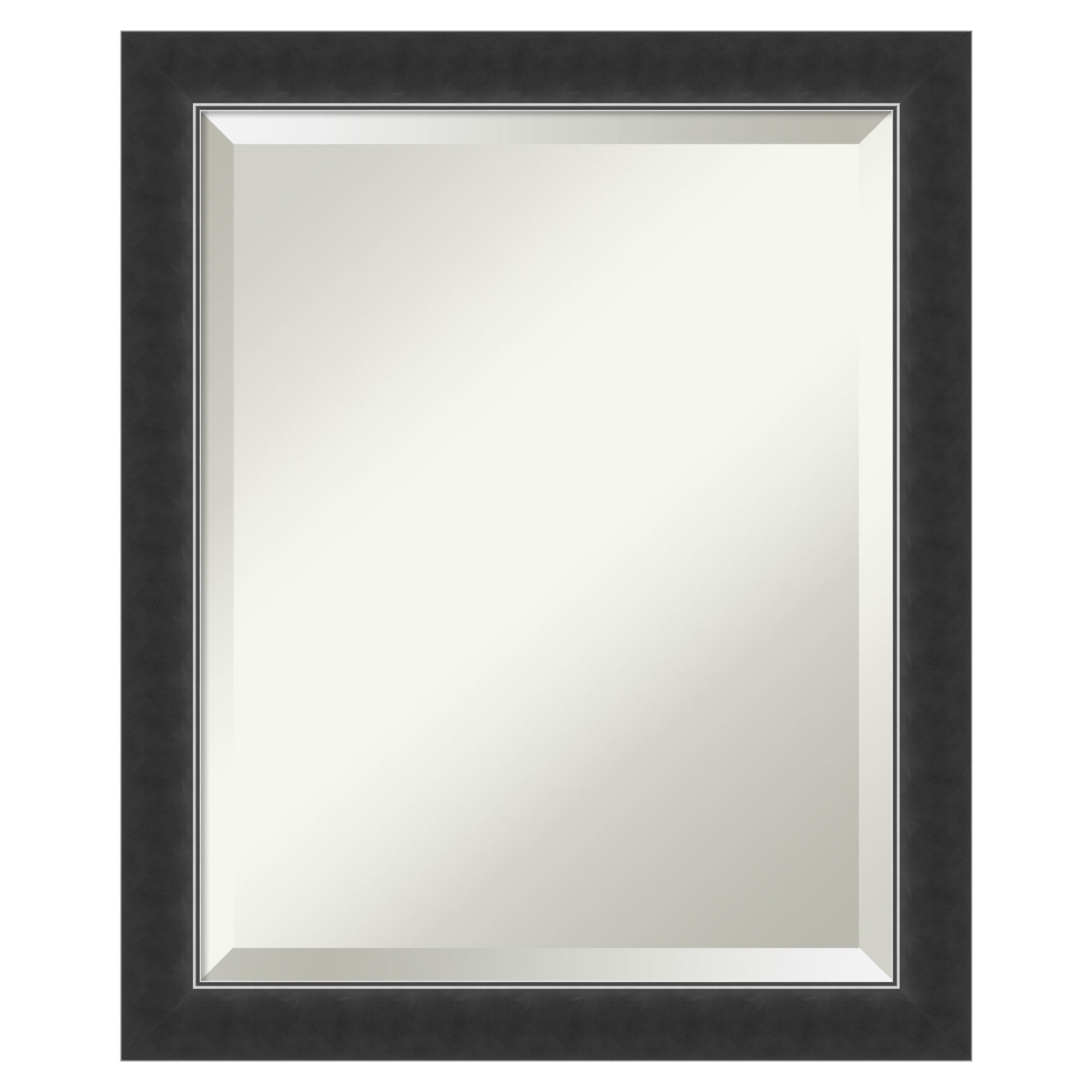 Amanti Art DSW1378140 Corvino 19.12-in x 23.12-in Framed Rectangle Bathroom Vanity Mirror ( Satin Black )