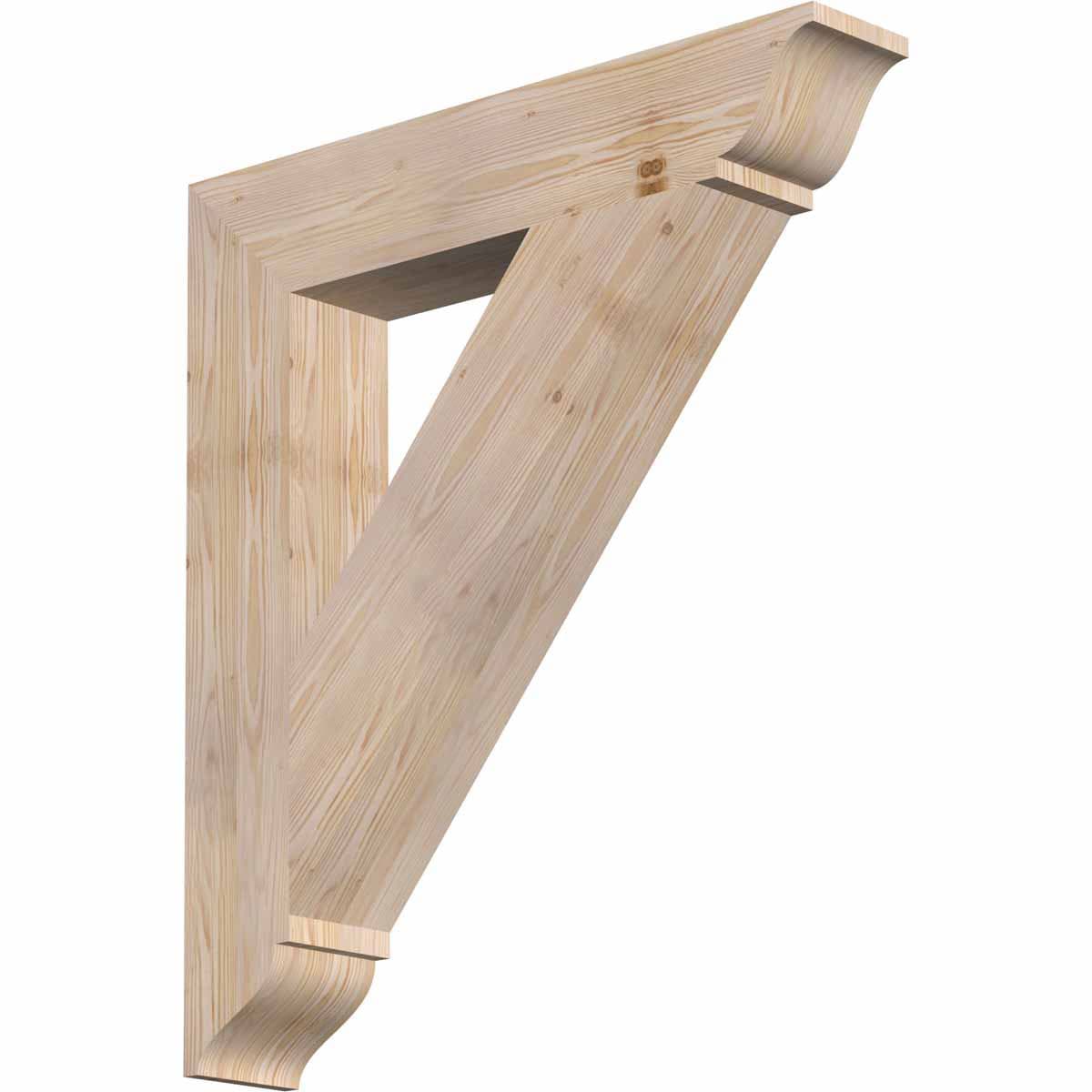 Ekena Millwork BKT06X32X36TRA01SDF Traditional traditional smooth 5-1/2-in x 32-in x 36-in Douglas fir Brown Wood Standard bracket