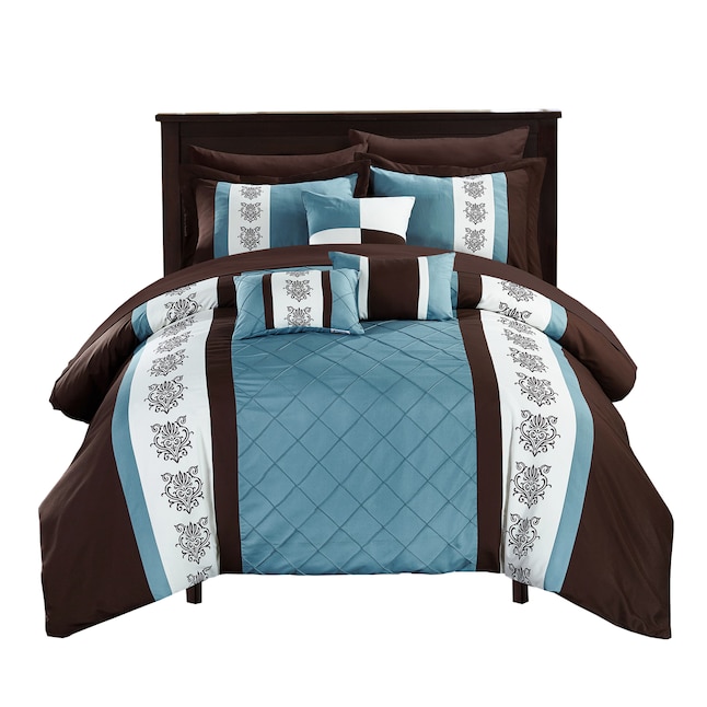 8 Piece Brown Twin Comforter Set