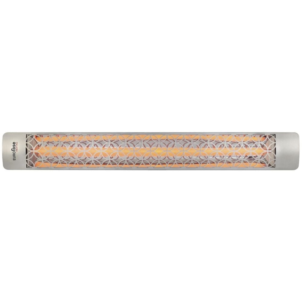 Eurofase  Heating - 3000 Watt Single Element 61 Inch Electric Patio Heater-480 Voltage-Stainless Steel Finish-Clover Decorative Fascia
