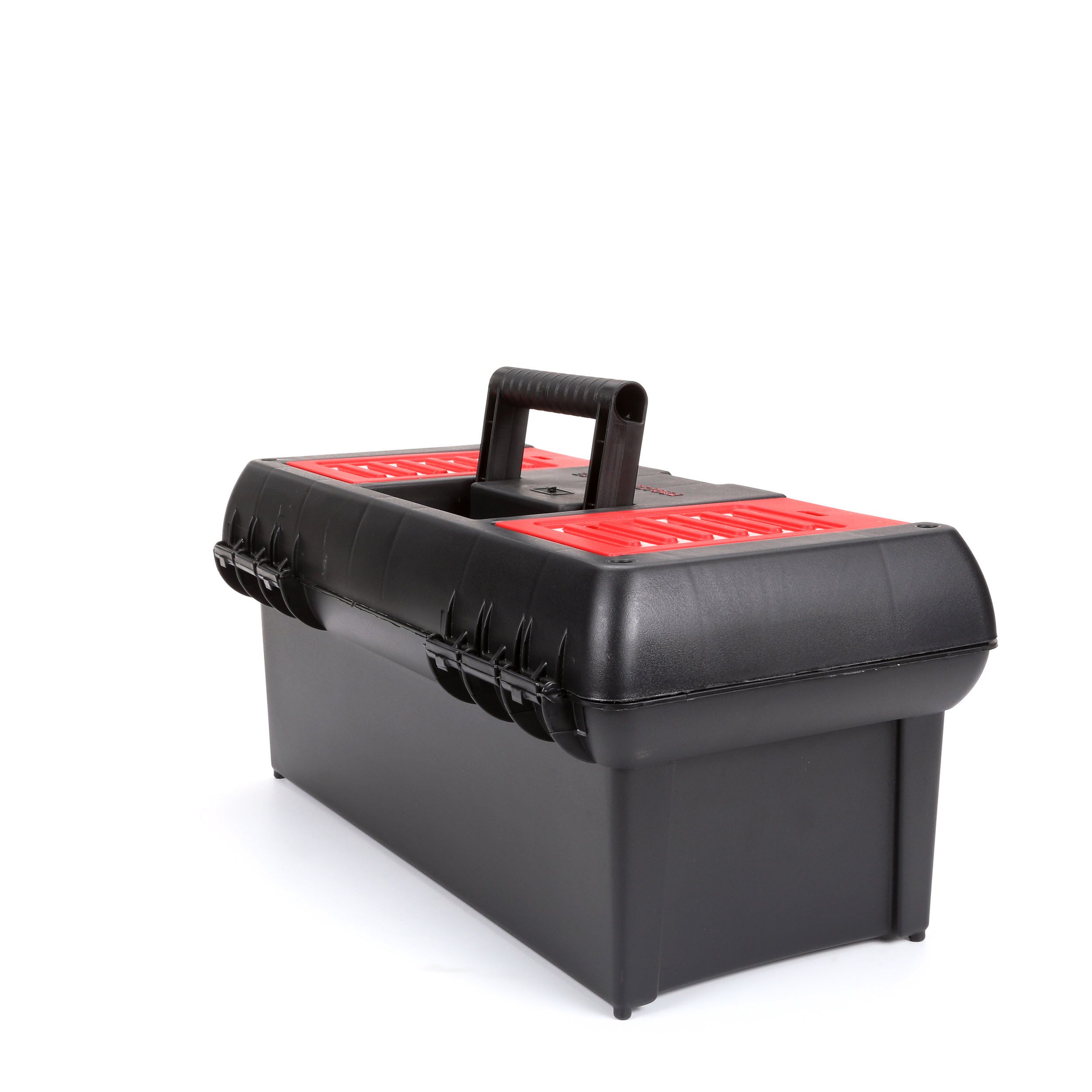 Project Source 16-in Black Plastic Lockable Tool Box at Lowes.com