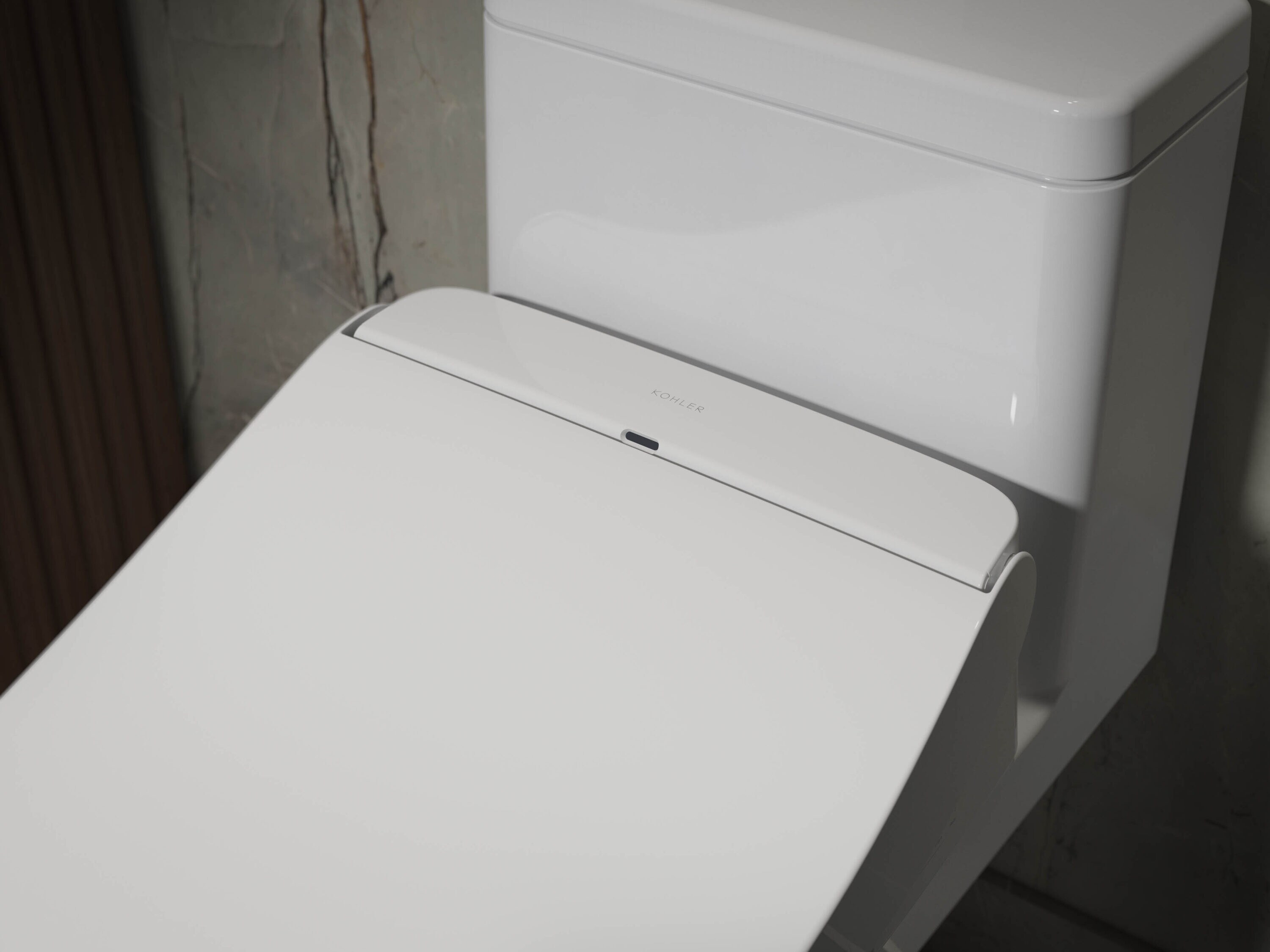White Round Heated Bidet Toilet Seat with Remote Control