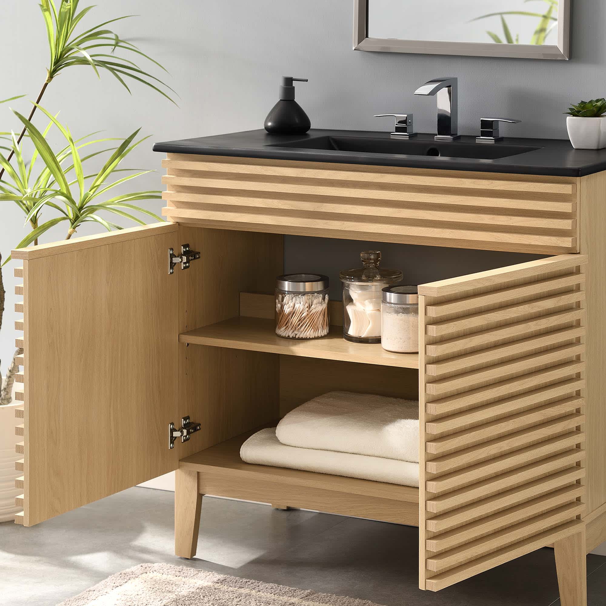 Modway EEI-5396-OAK-BLK Bath-Vanity-Combo - View #4