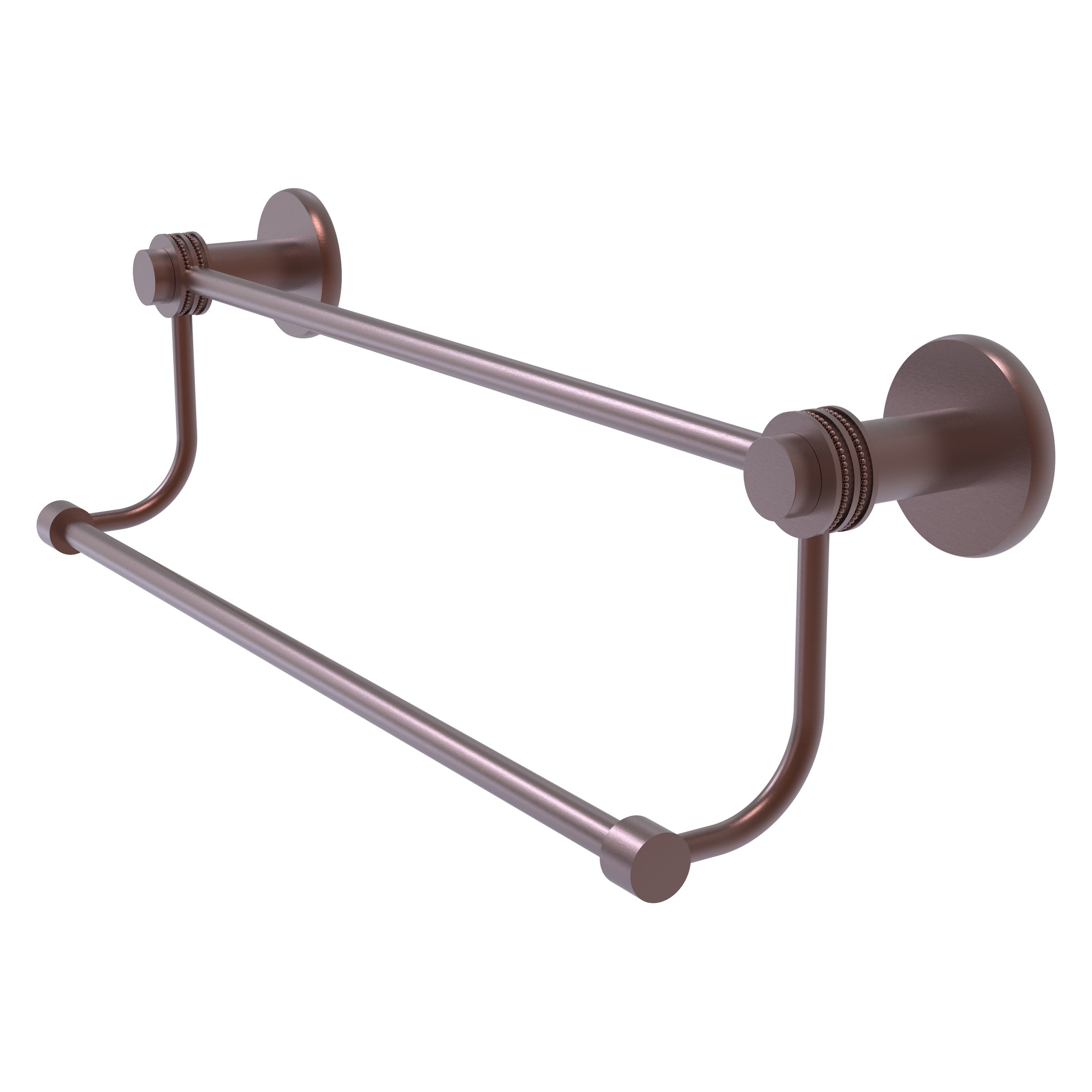 Allied Brass 9072D/36-CA Mercury 36-in double Antique Copper Wall mount Double Towel Bar