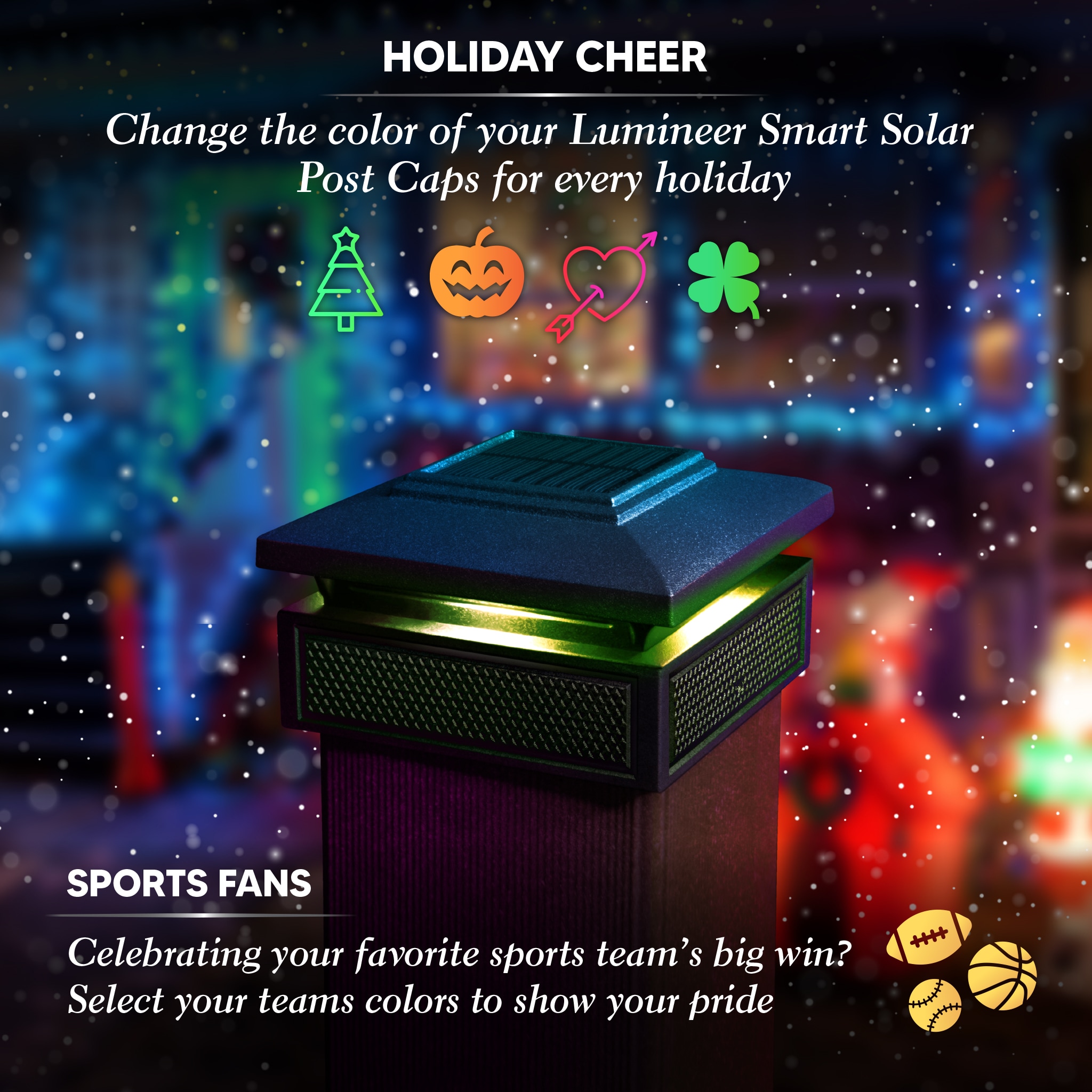 Black Aluminum LED Solar Post Cap Light with Dusk to Dawn Sensor