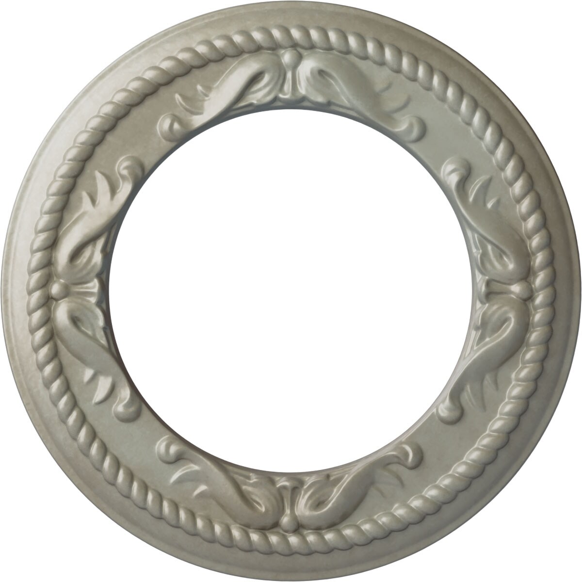 Ekena Millwork CM12MEFLS Roped Medway 12.25-in W x 12.25-in L Painted Flash Gold Polyurethane Whole Ceiling Medallion