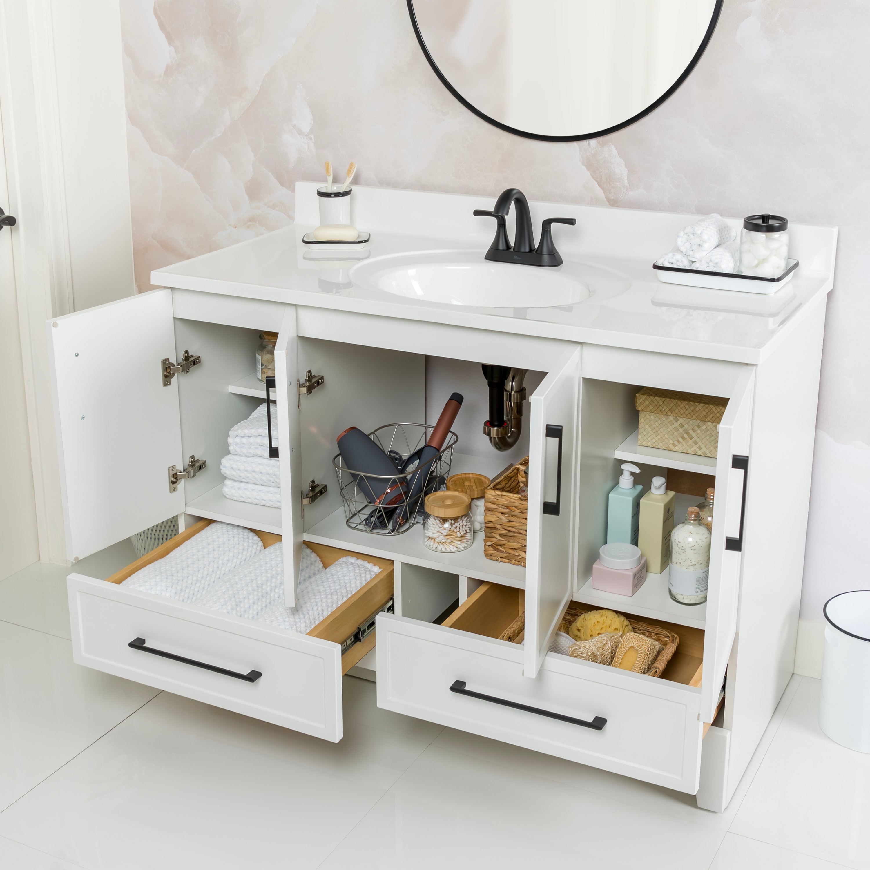 Style Selections ME48P1-WH vanities - View #3
