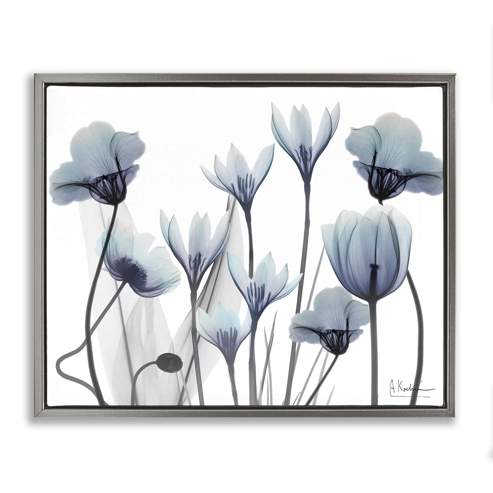 Stupell Industries BS-017-FFL-16X20 Delicate Mixed Chic Blooms Floating Frame design by Albert Koetsier
